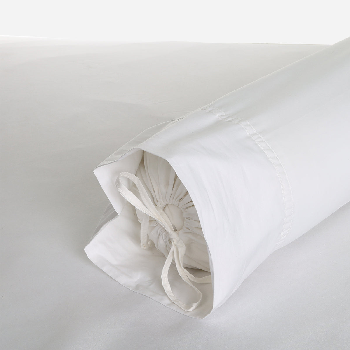Family Home Hotel Living Bolster Pillowcase (White) - 22x44in