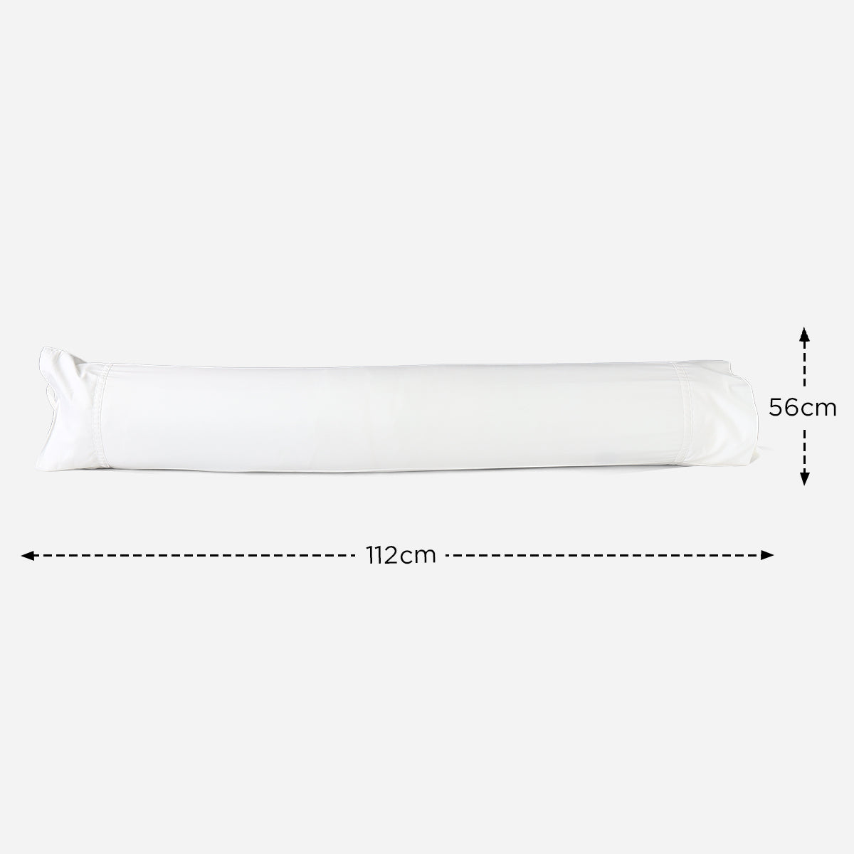 Family Home Hotel Living Bolster Pillowcase (White) - 22x44in