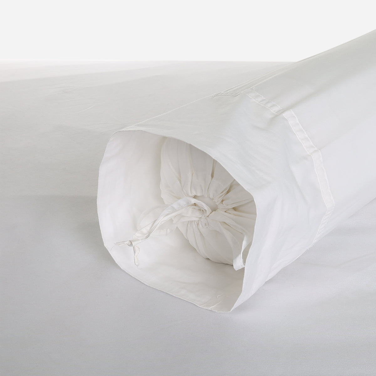 Family Home Hotel Living Bolster Pillowcase (White) - 22x34in