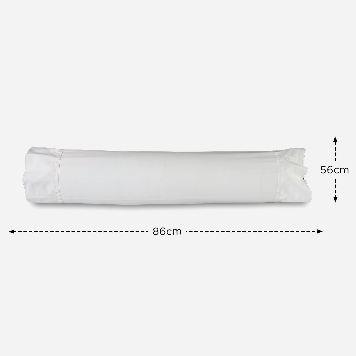 Family Home Hotel Living Bolster Pillowcase (White) - 22x34in