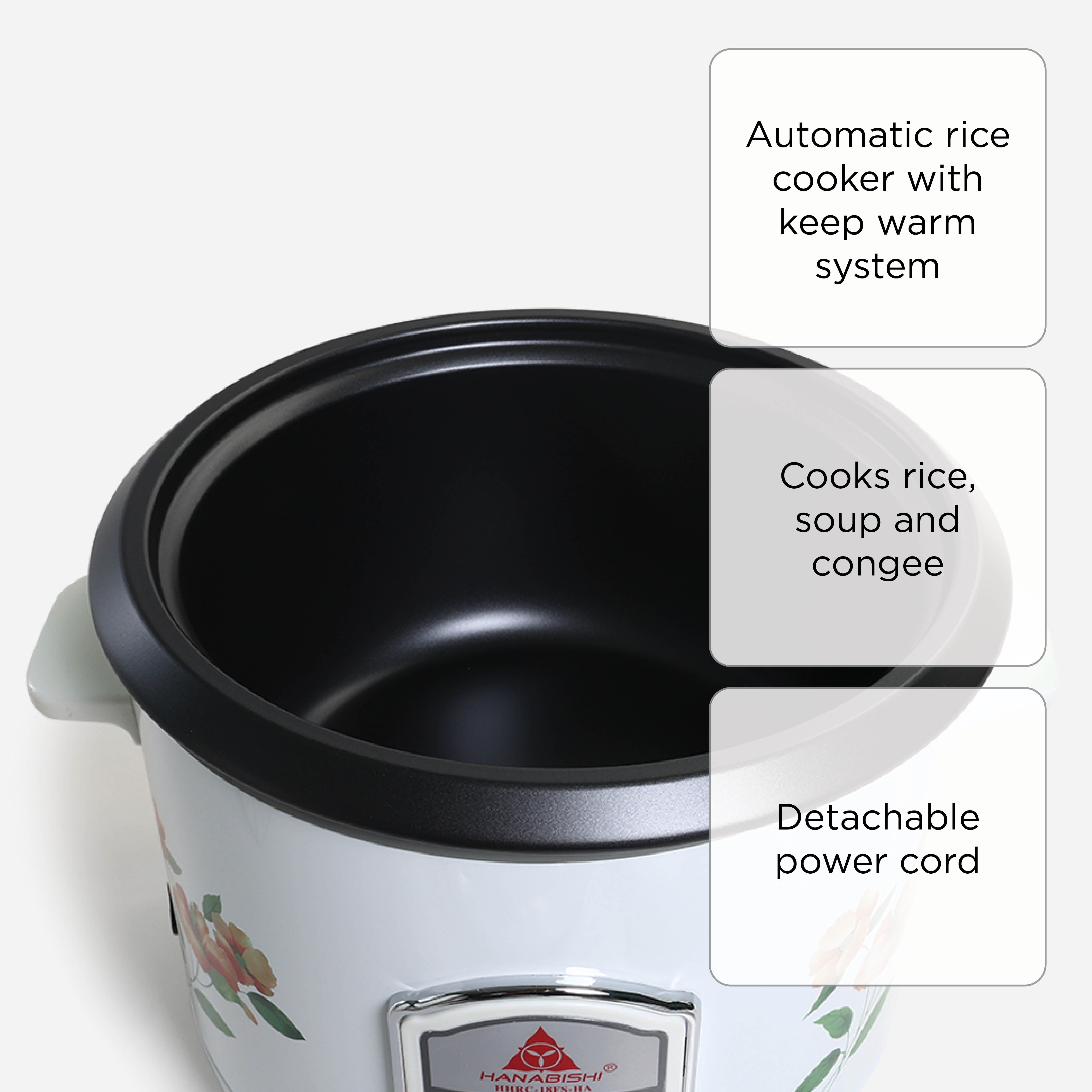 Hanabishi Stainless Steel Rice Cooker - 10 cups