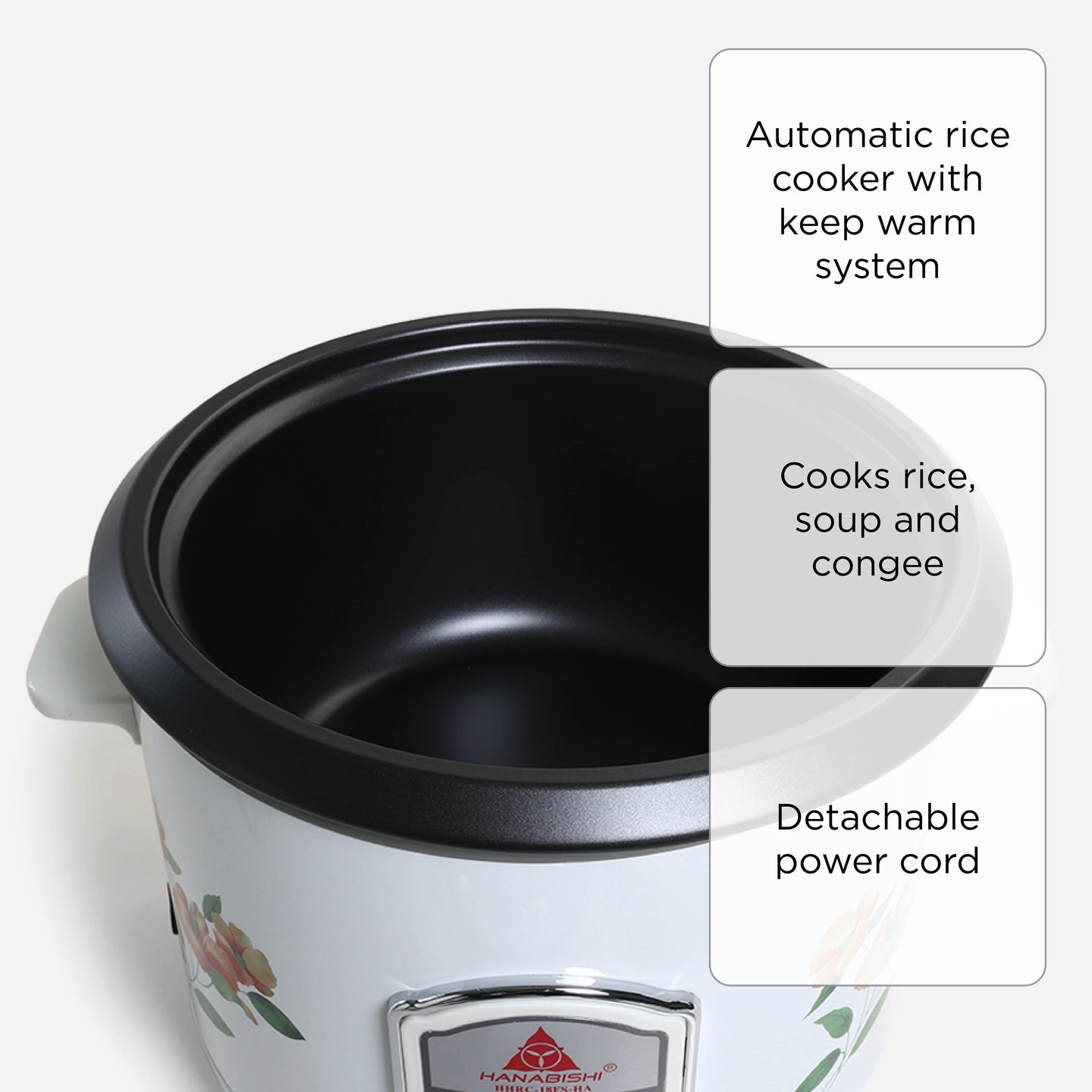 Hannex Rice Cooker Hanabishi Stainless Steel Rice Cooker - 10 cups – SM Home