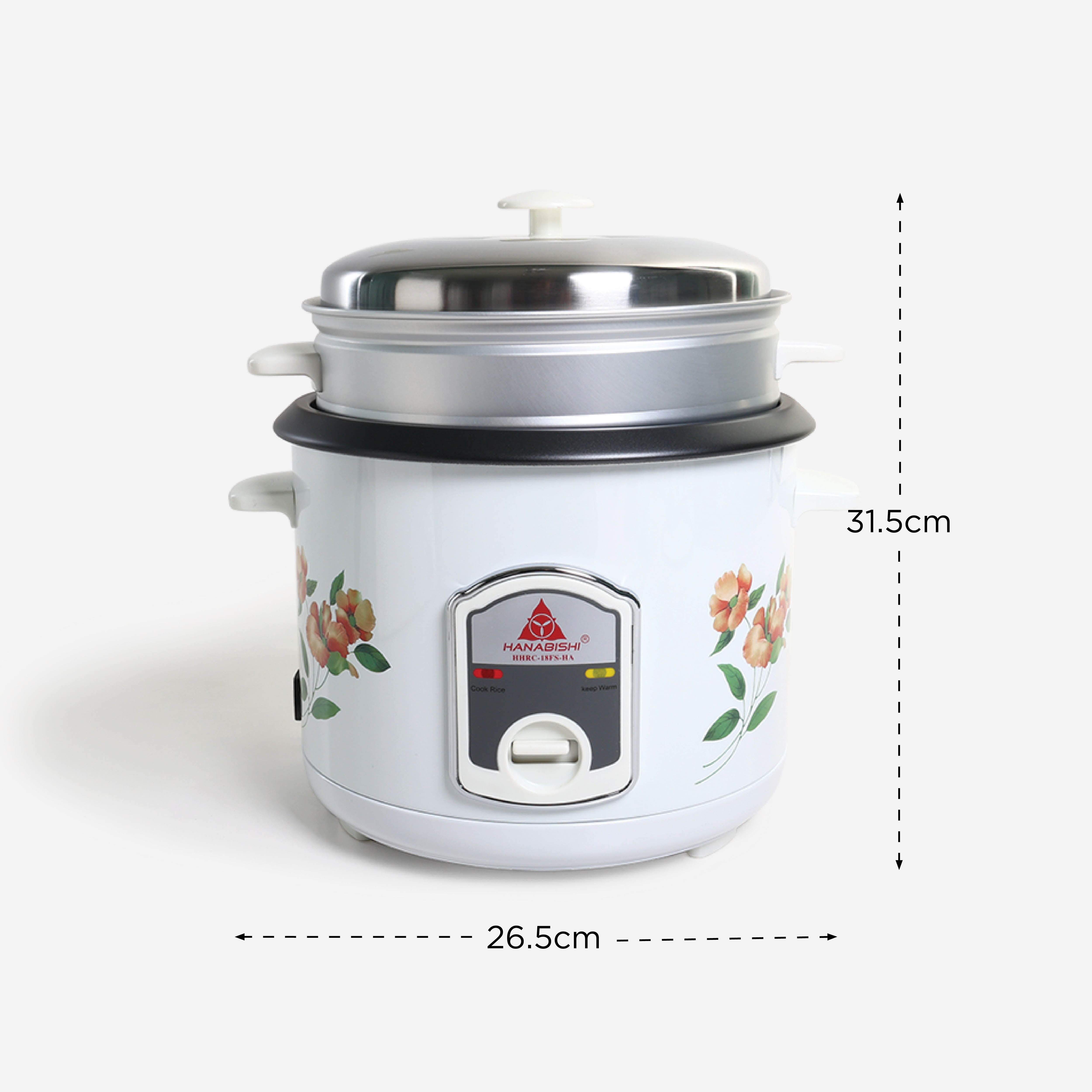 Hanabishi Stainless Steel Rice Cooker - 10 cups
