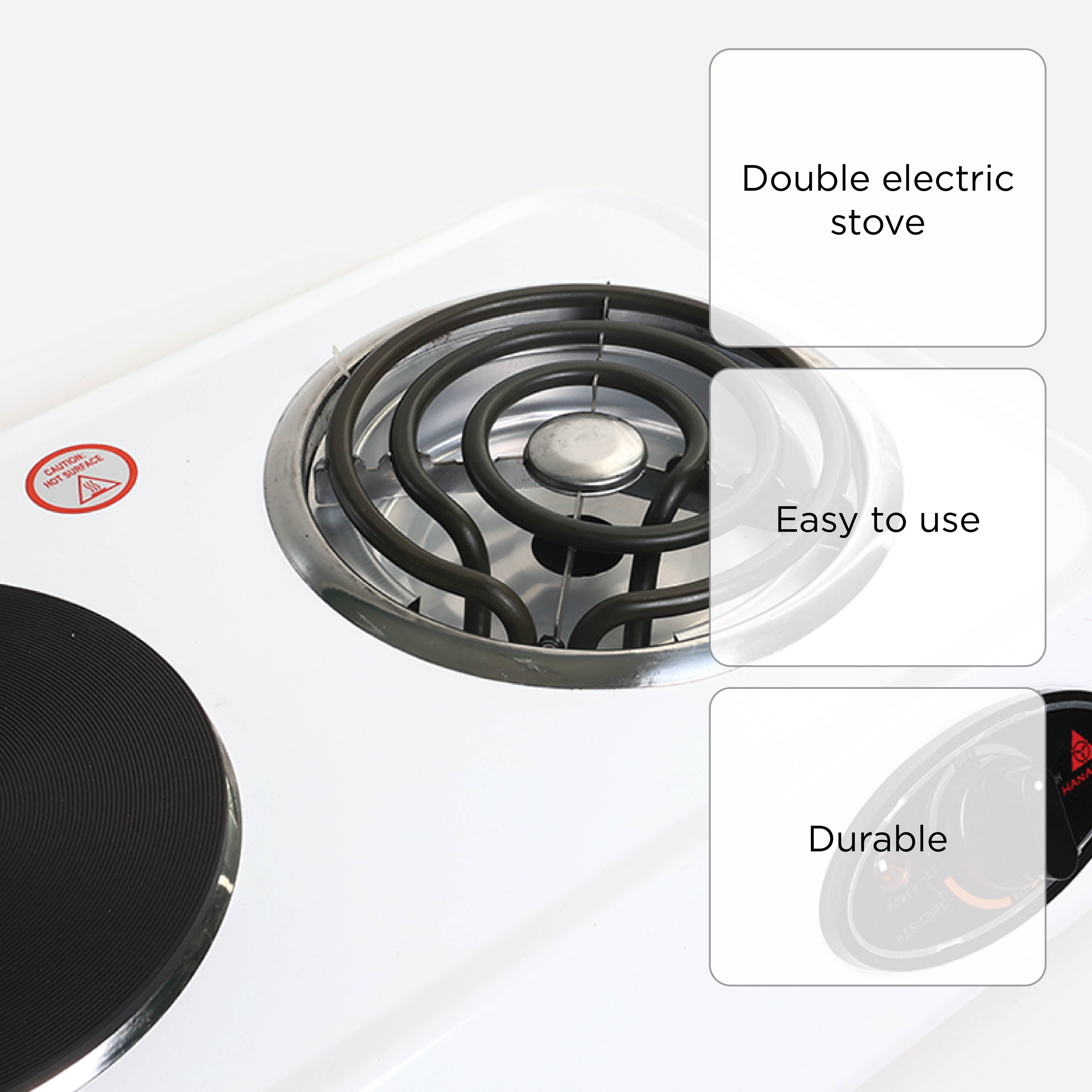 Hanabishi Electric Stove and Hot Plate - White