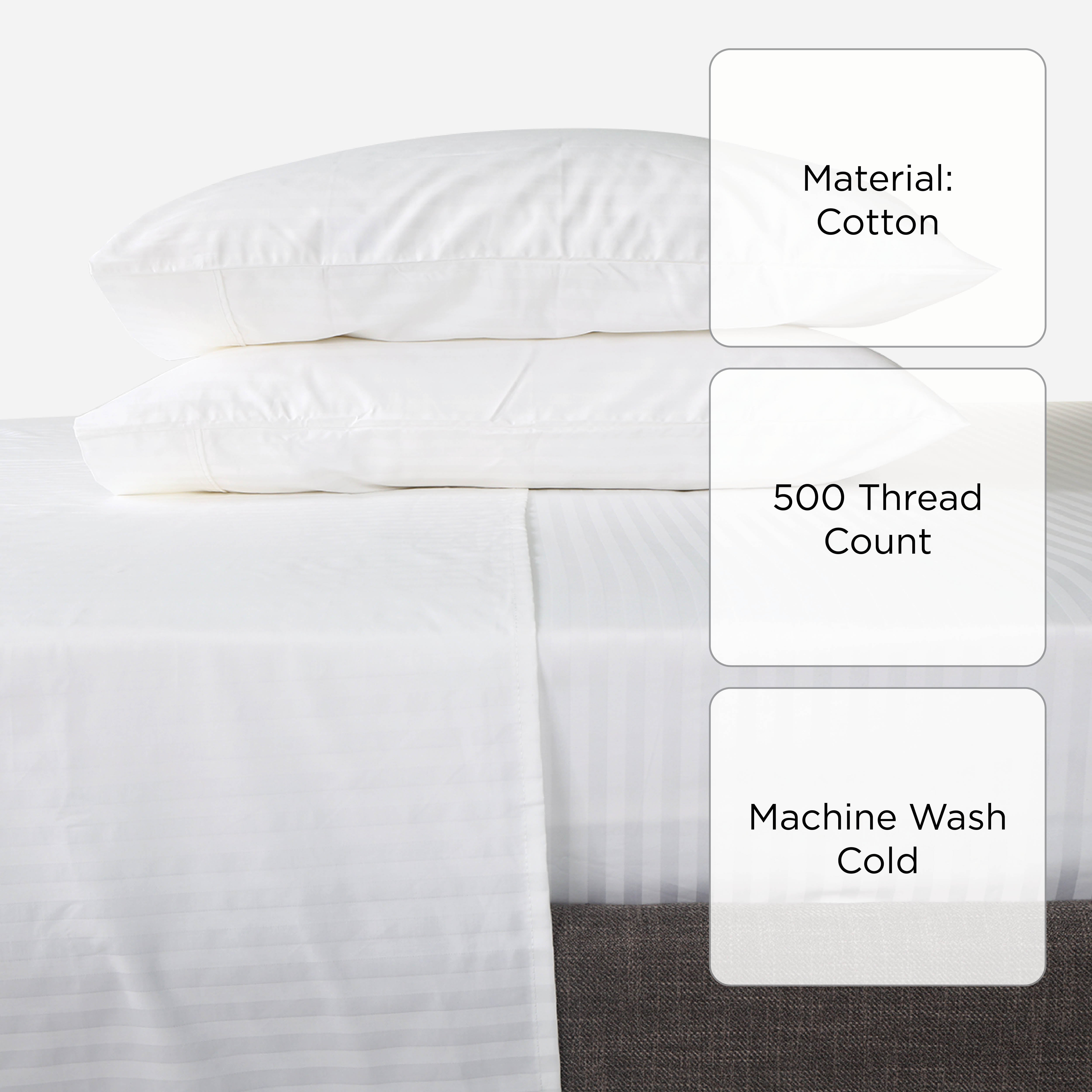 Family Home Hotel Living 4-Piece Bedsheet Set (White) - Queen
