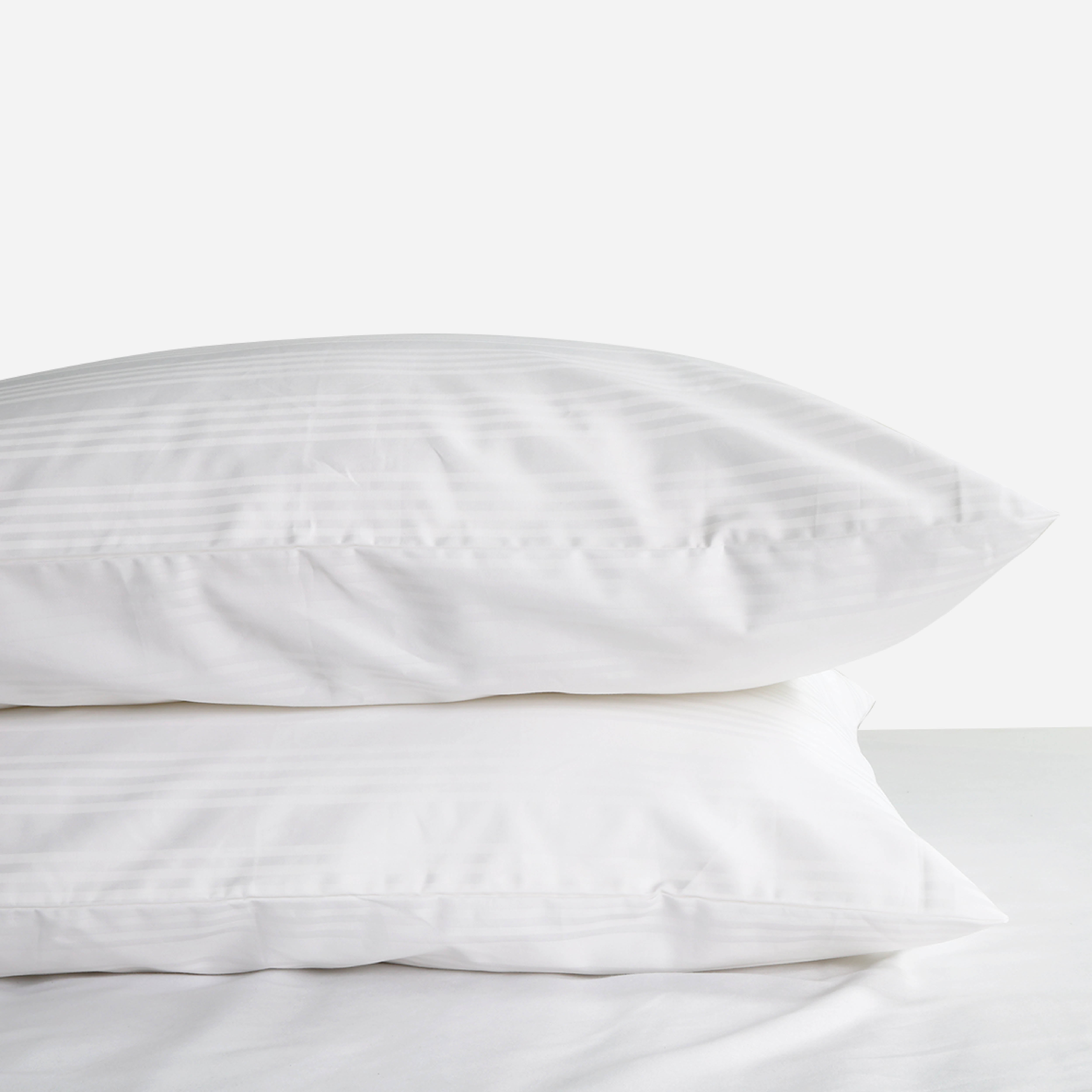Family Home Hotel Living Pillow Case (Triple Line White) - King