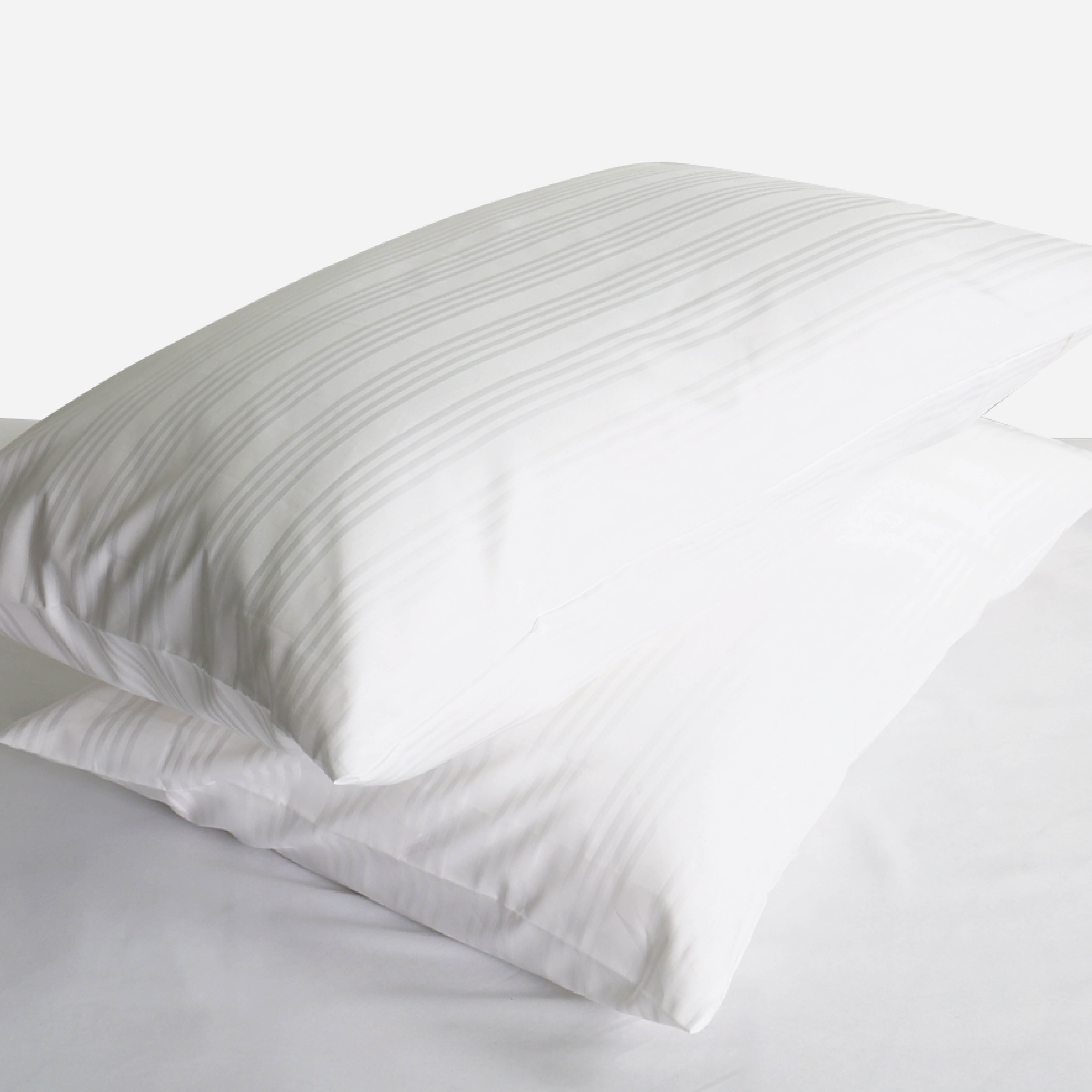 Family Home Hotel Living Pillow Case (Triple Line White) - King