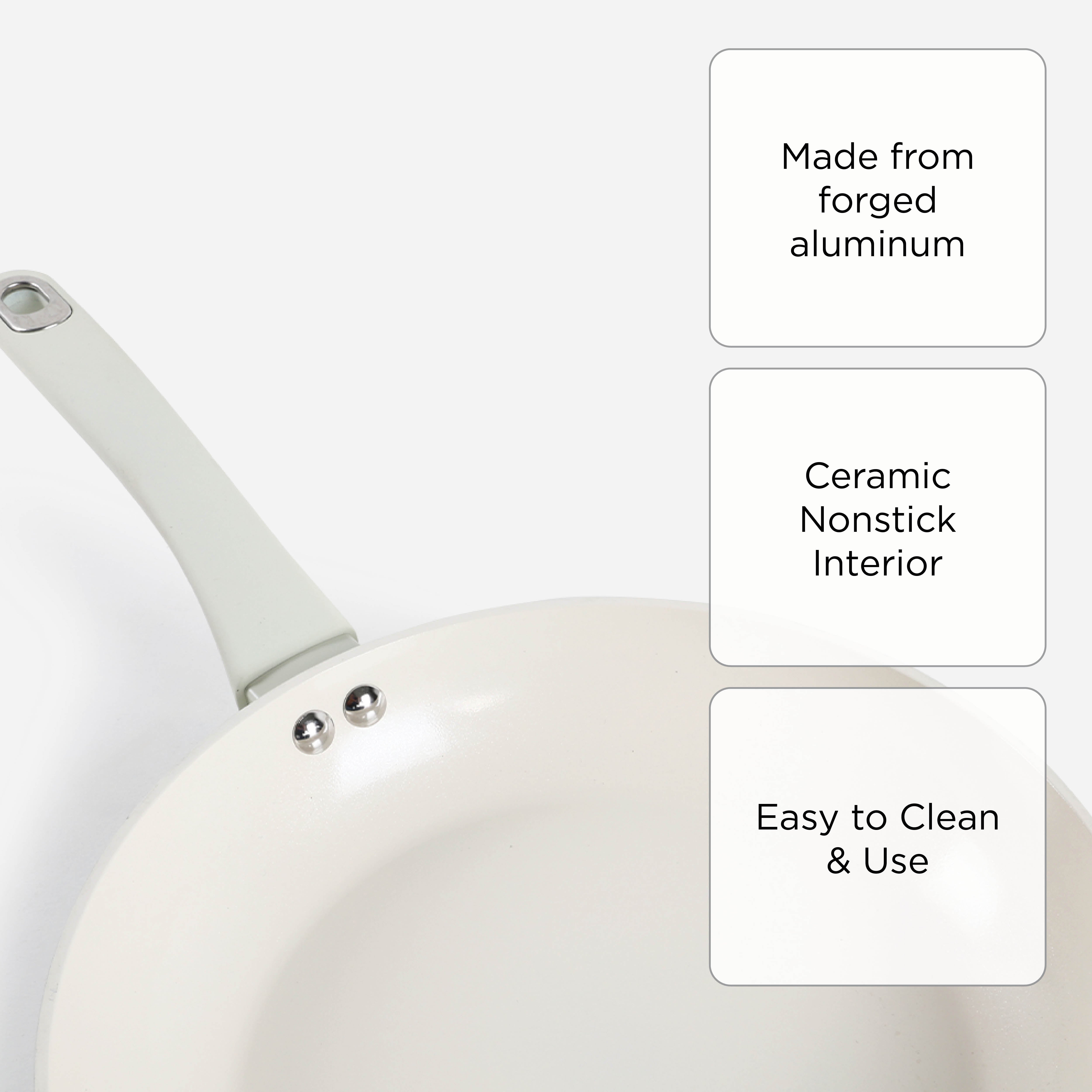 Martha Stewart Everyday Rexford Forged Aluminum Frying Pan with Ceramic Non-Stick Coating - 9.5in