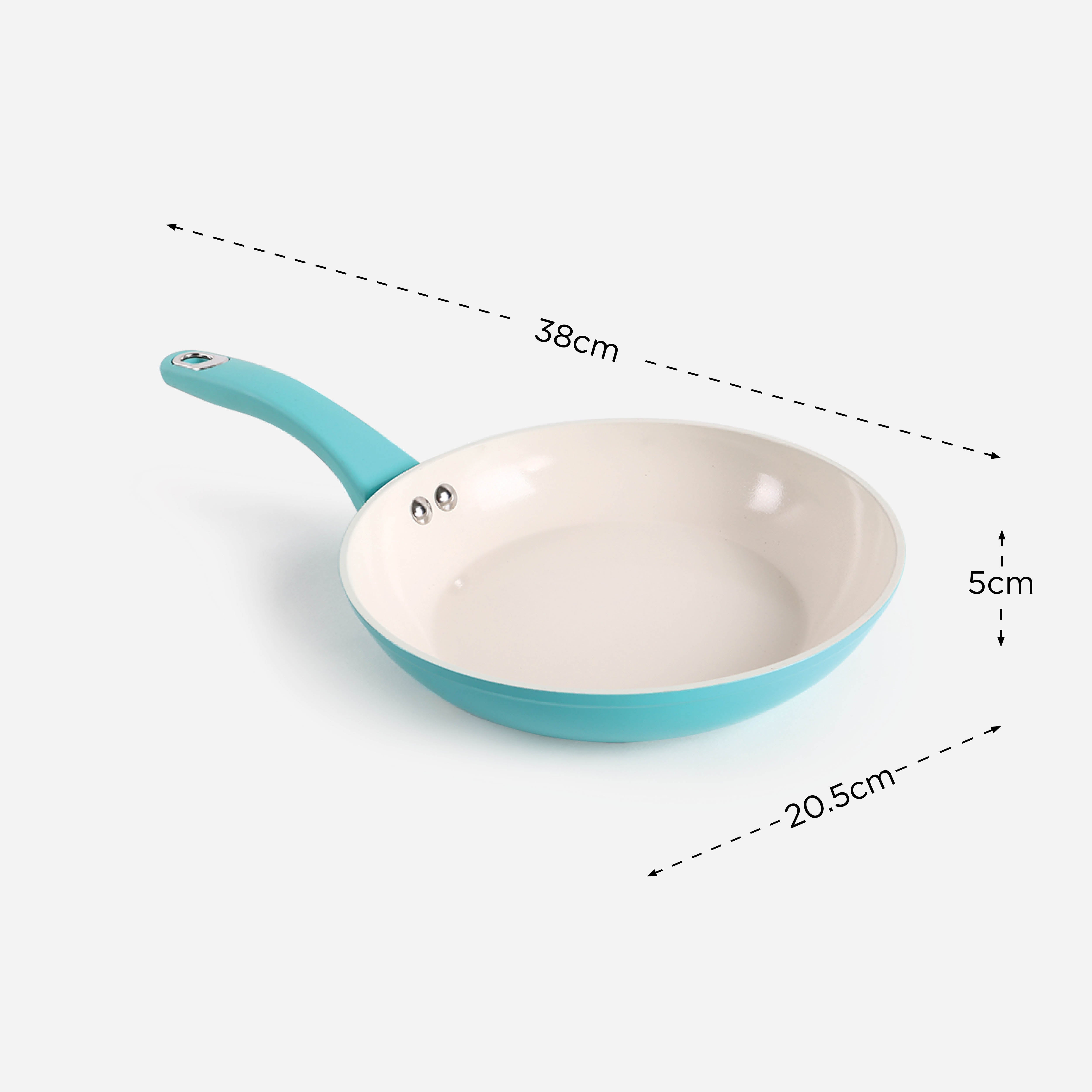 Martha Stewart Everyday Rexford Forged Aluminum Frying Pan with Ceramic Non-Stick Coating (Blue) - 8in