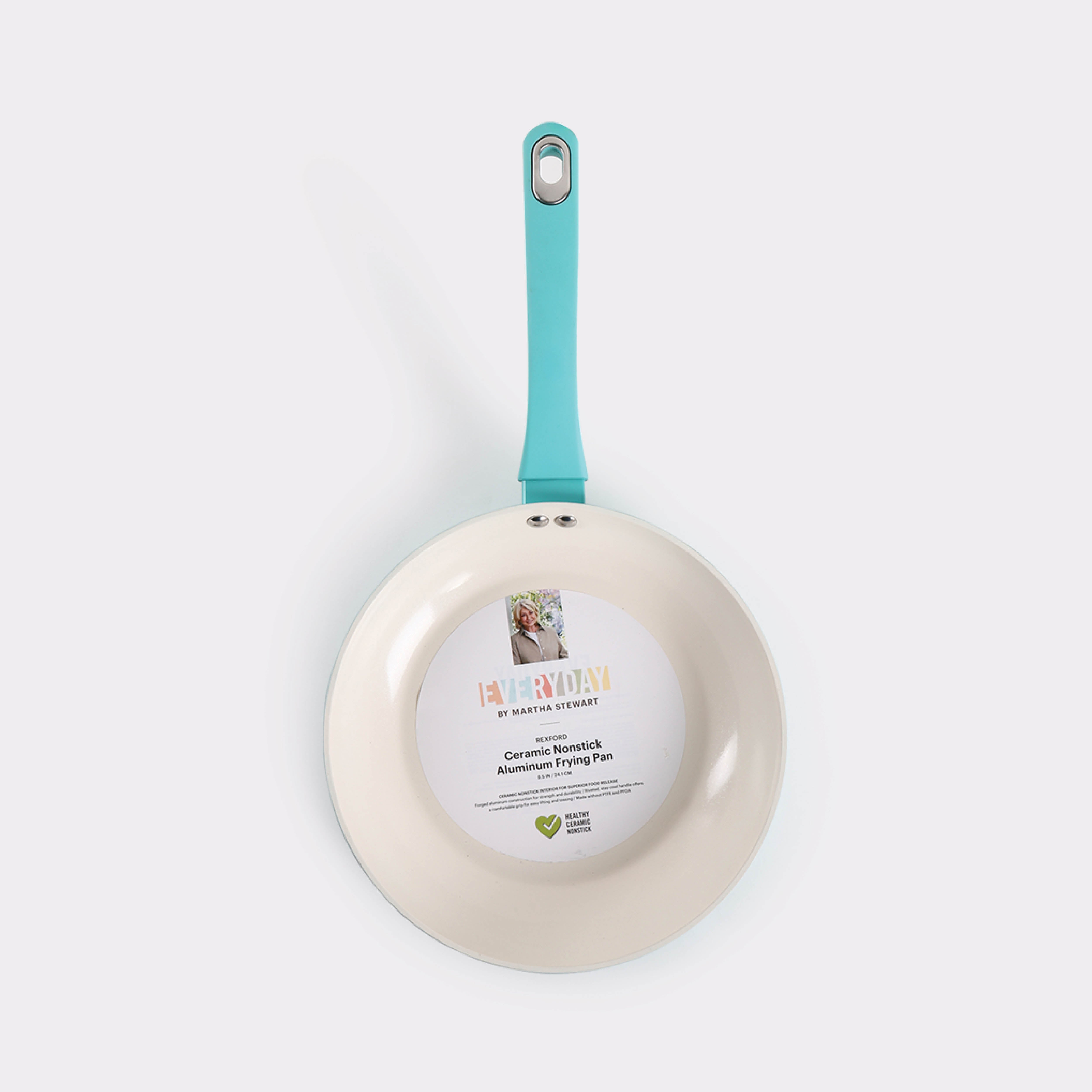 Martha Stewart Everyday Rexford Forged Aluminum Frying Pan with Ceramic Non-Stick Coating (Blue) - 9.5in