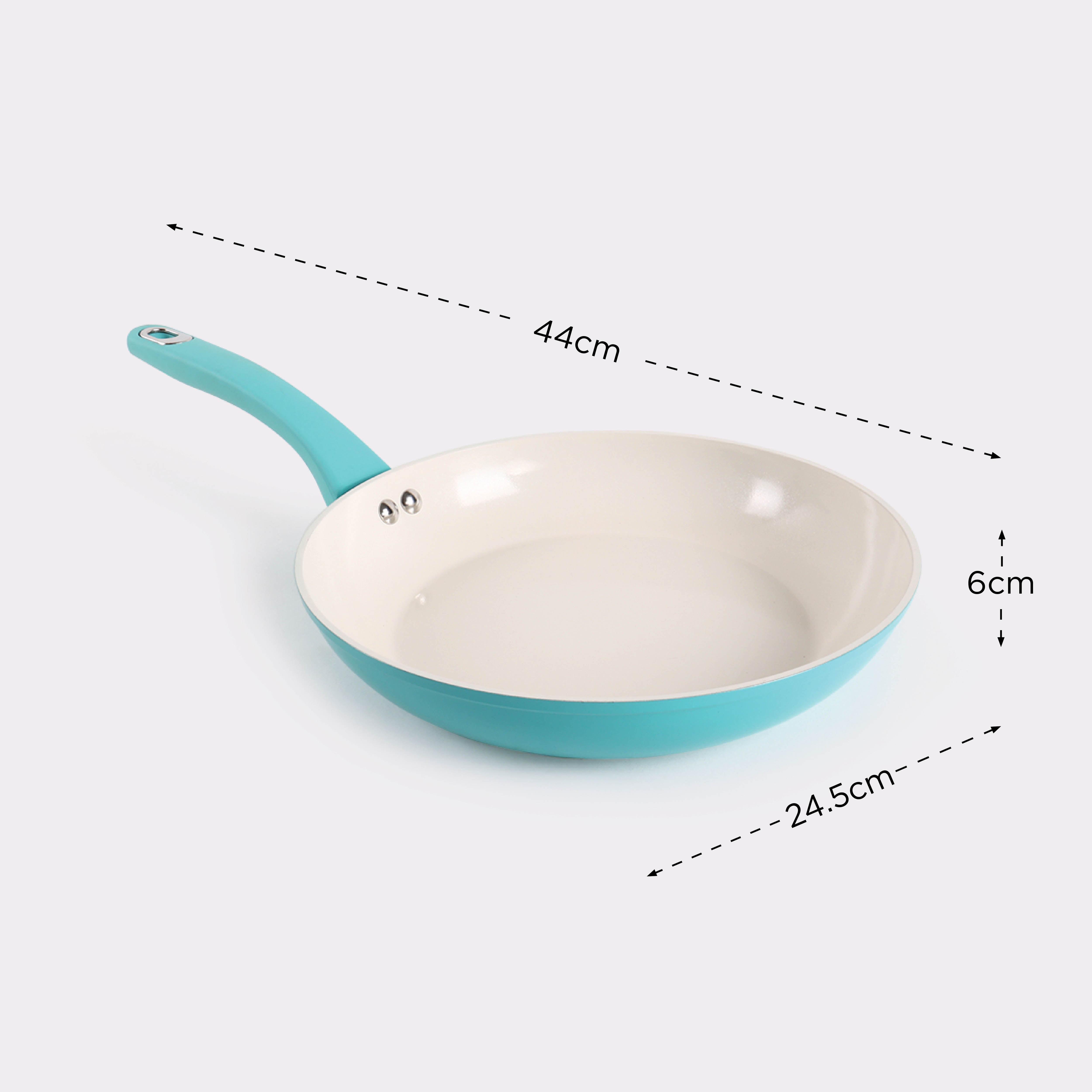 Martha Stewart Everyday Rexford Forged Aluminum Frying Pan with Ceramic Non-Stick Coating (Blue) - 9.5in
