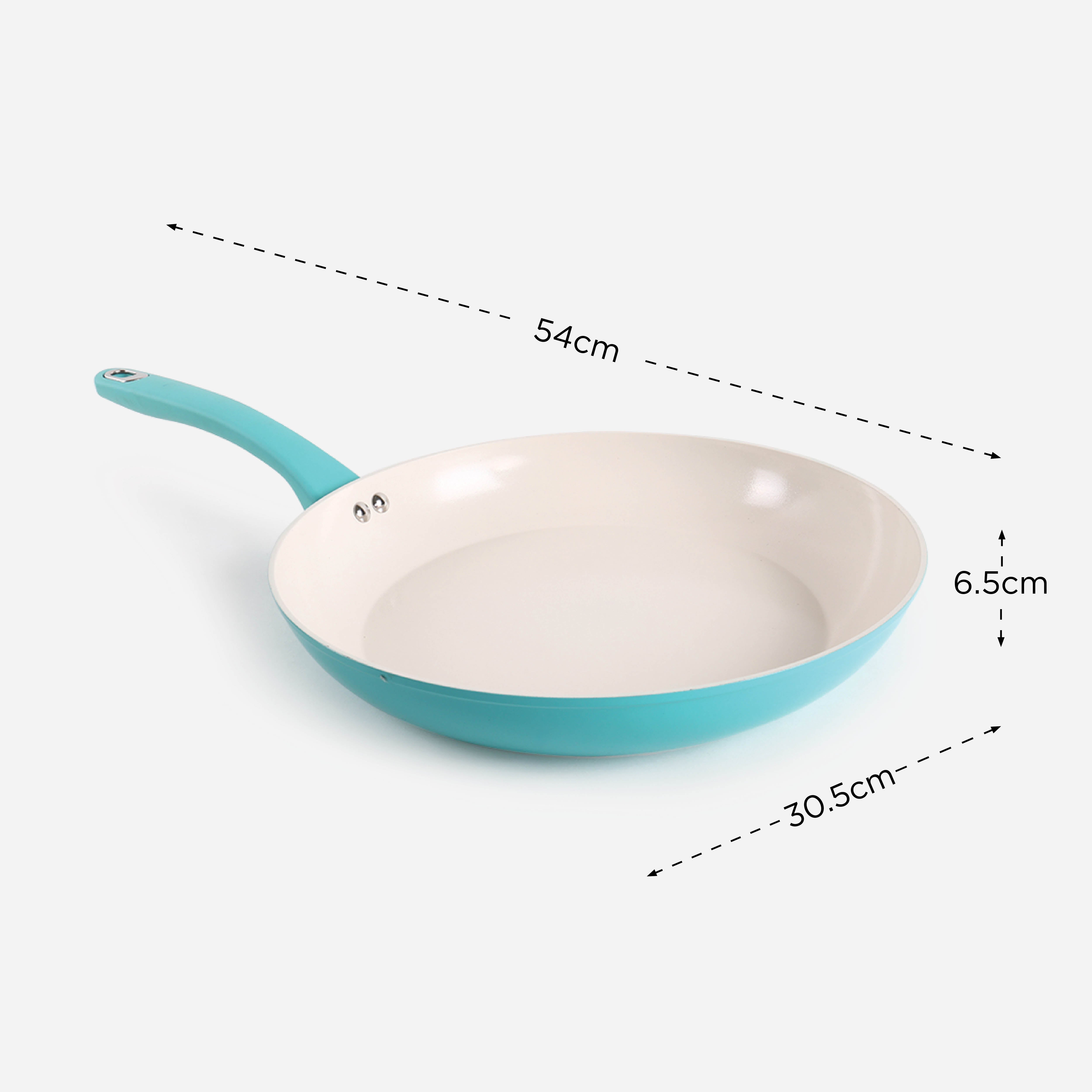 Martha Stewart Everyday Rexford Forged Aluminum Frying Pan with Ceramic Non-Stick Coating (Blue) - 12in