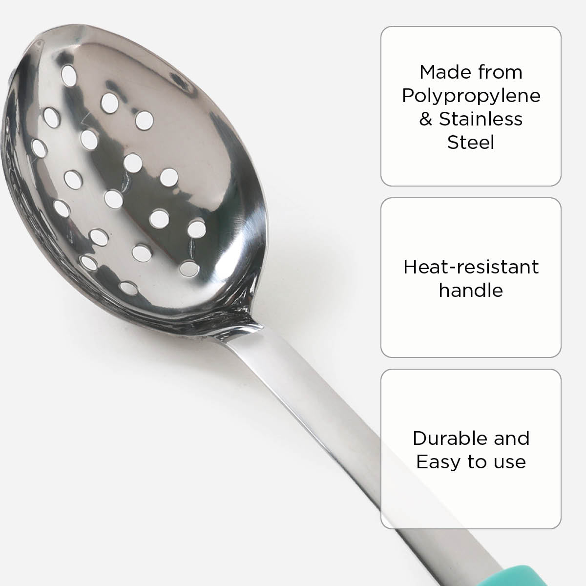 Martha Stewart Drexler Slotted Spoon - Teal