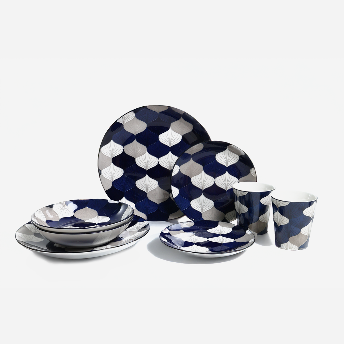 Masflex Dinnerware Set of 8 - Aqua