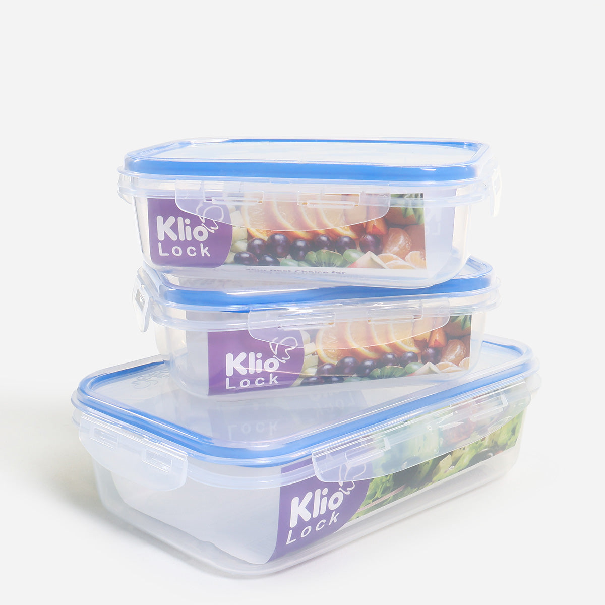 Klio Set of 3 Food Keepers - Clear