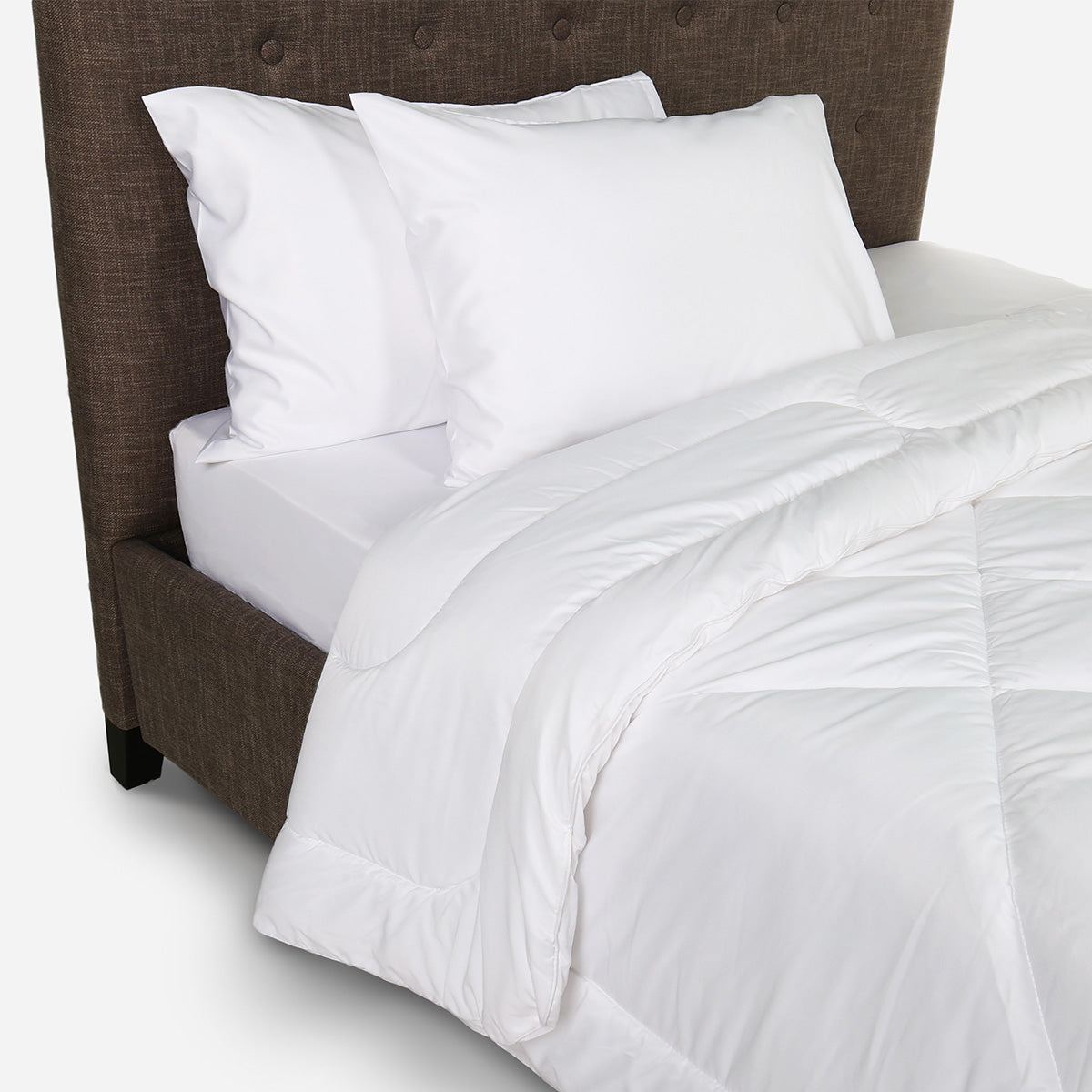 Royal Linens Alternative Silk Comforter Set (White) - Twin