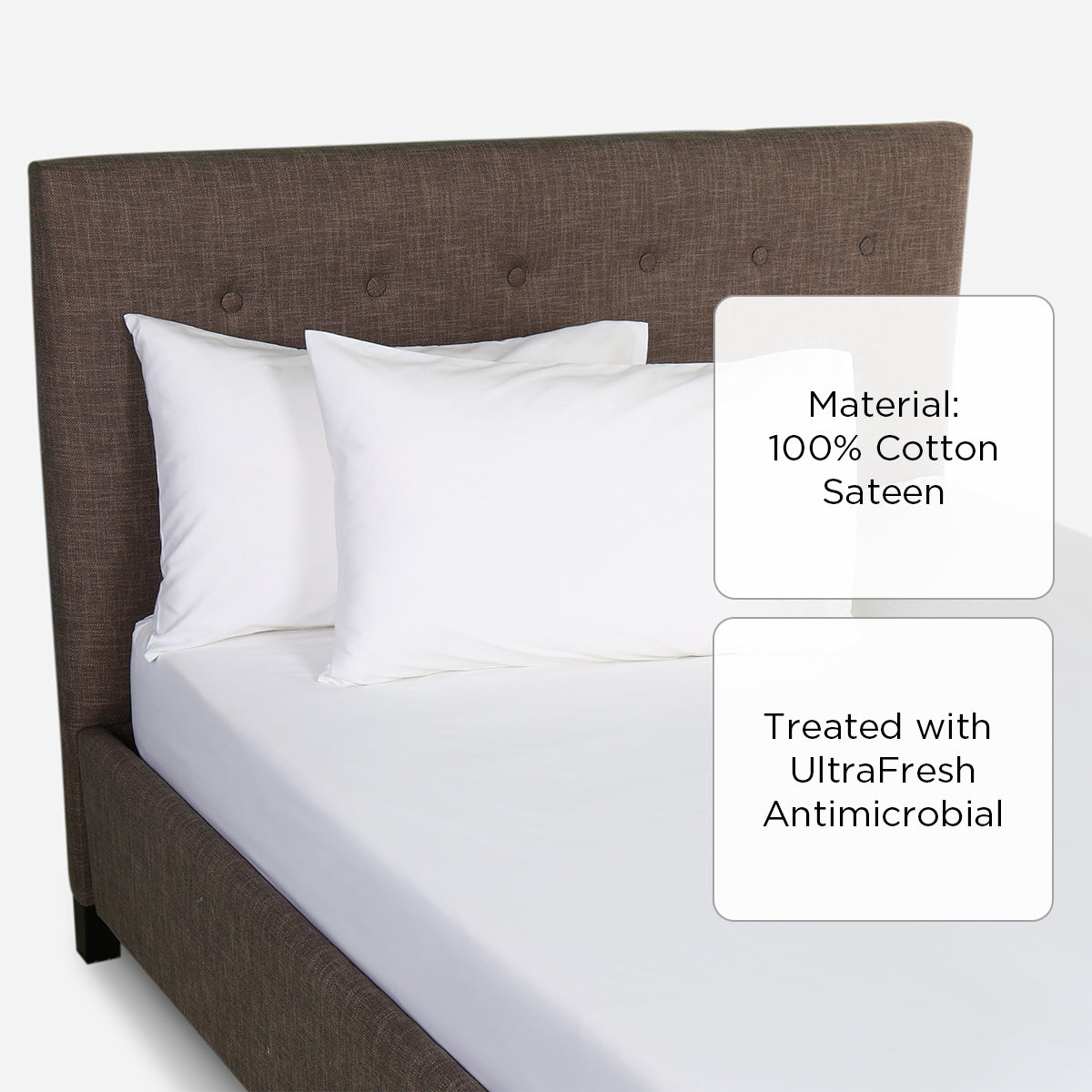 Ultima Linen 3-Piece Pearl Fitted Bedsheet Set (White) - Twin