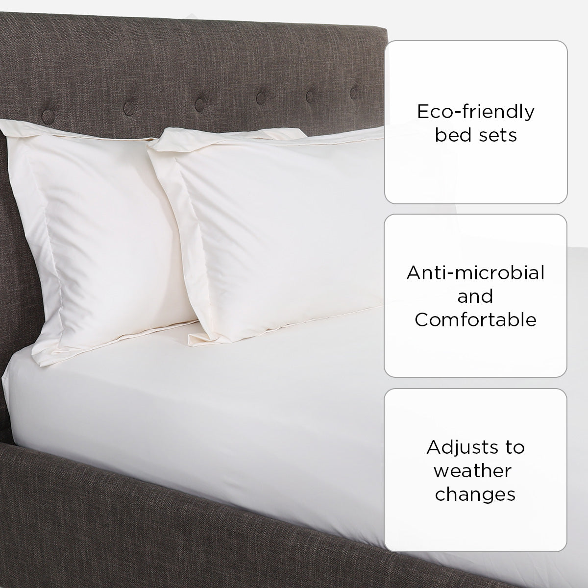 Ultima Linen 3-Piece Green Living Bamboo Bedsheet Set (White) - 78x80in
