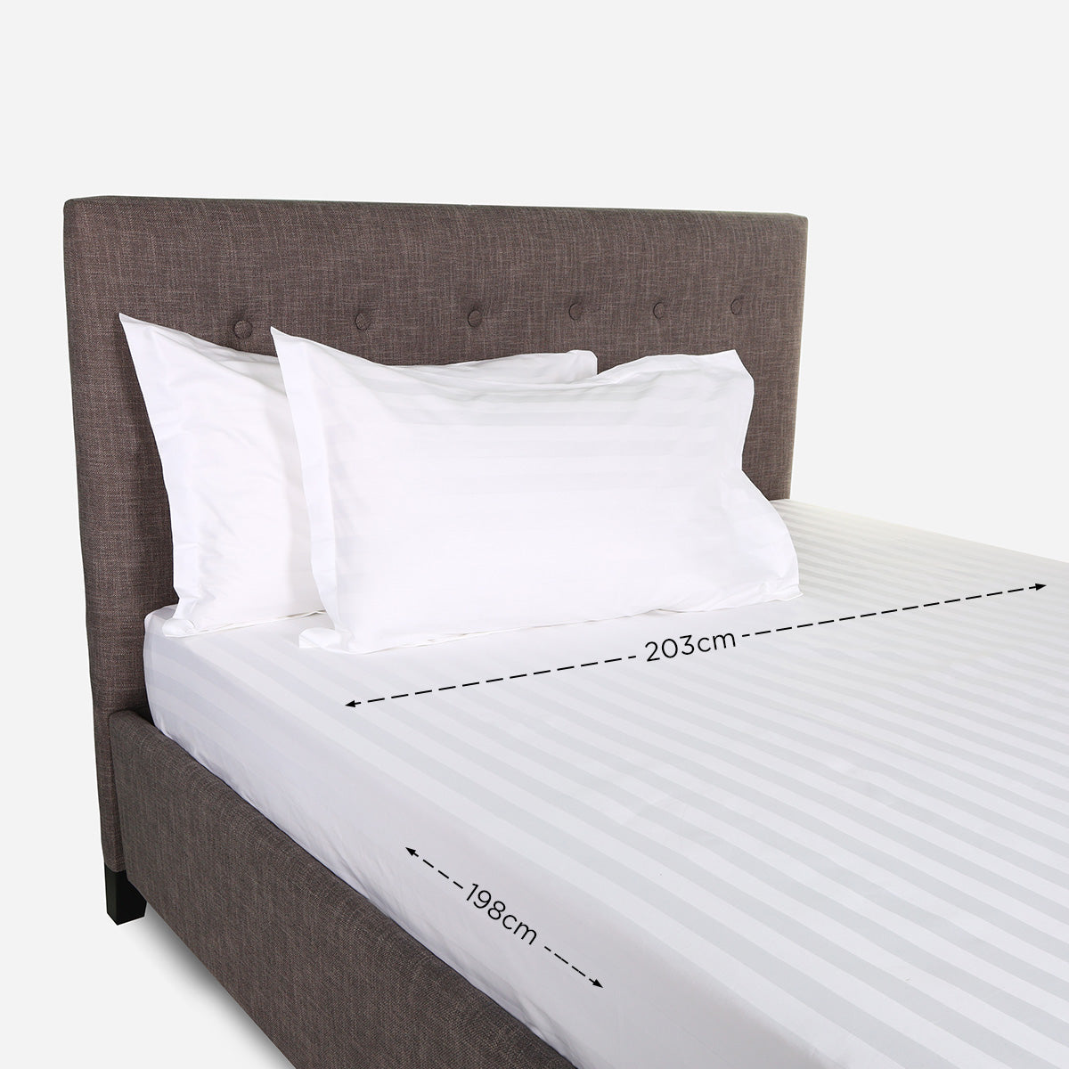Ultima Linen 3-PieceSuite Collection Jacquard Bedsheet Set (White) - King