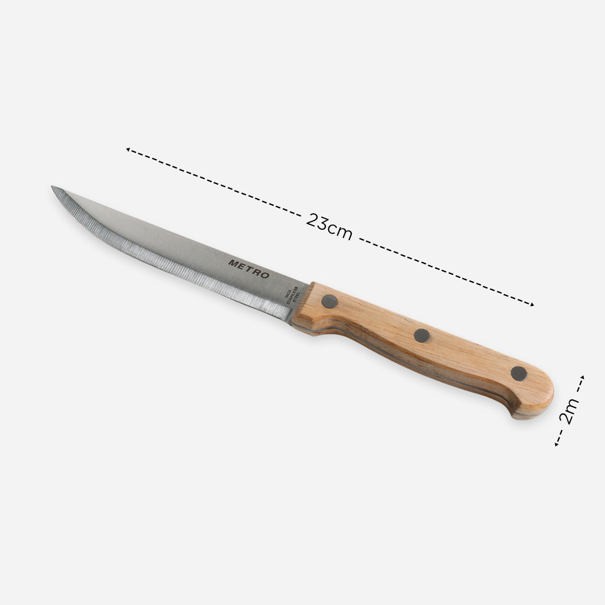 Metro Utility Knife with Wooden Handle - 4.5in.