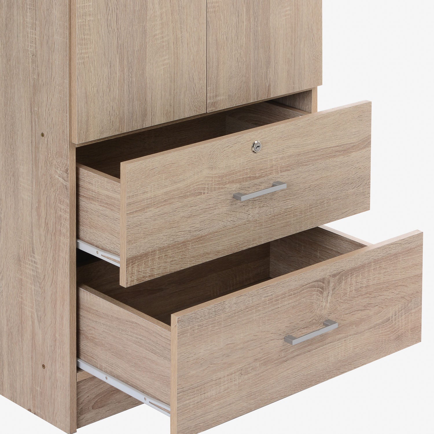 Trend 2-Drawer Wardrobe - White Oak