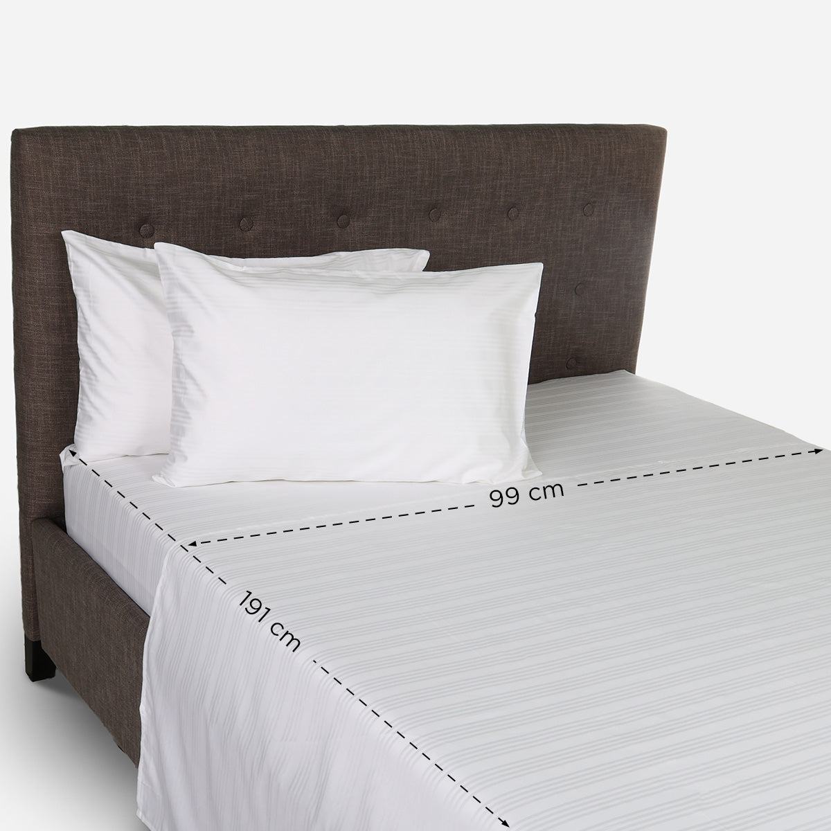 Family Home Hotel Living 4-Piece Bedsheet Set (Triple Line White) - Twin