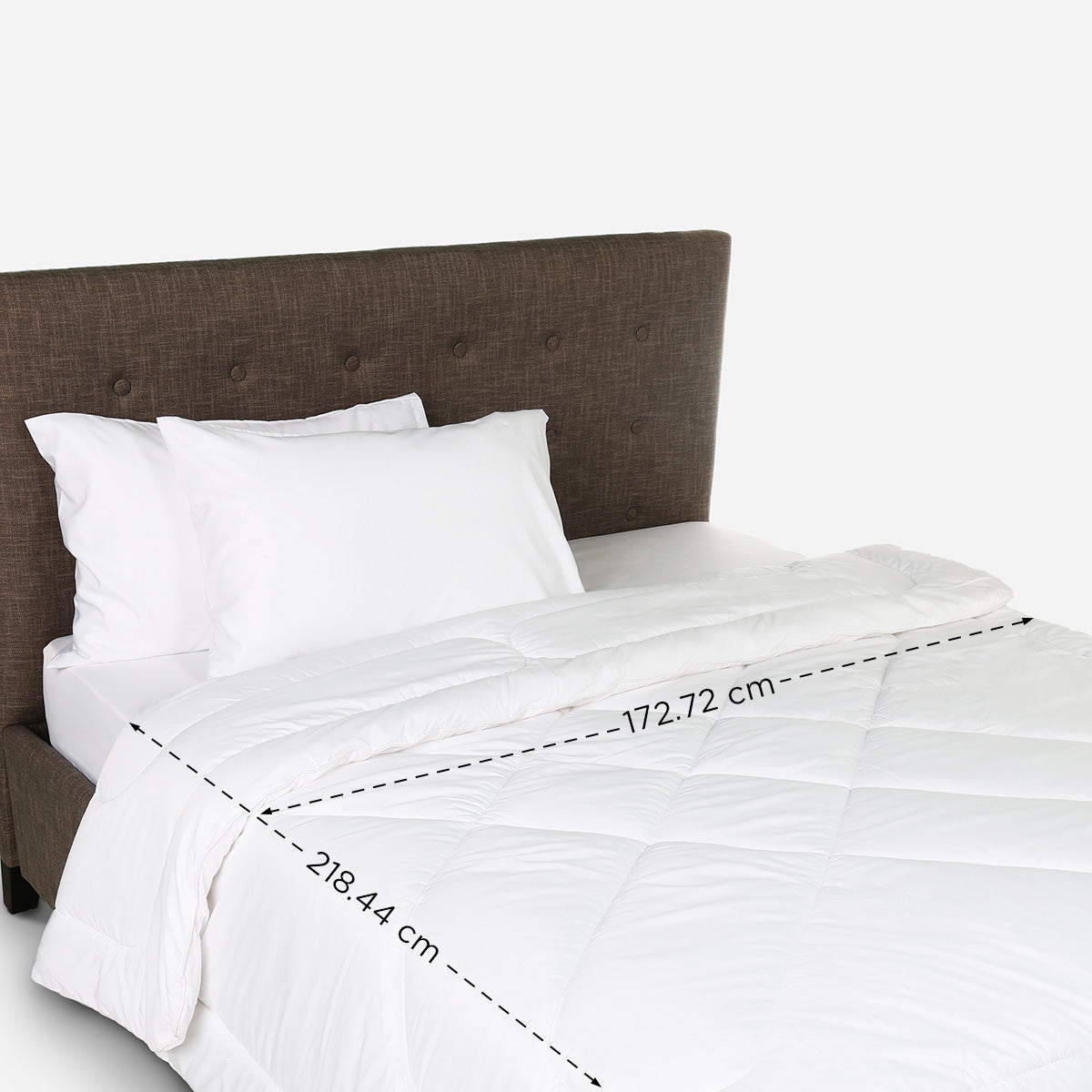 Royal Linens Alternative Silk Comforter Set (White) - Twin