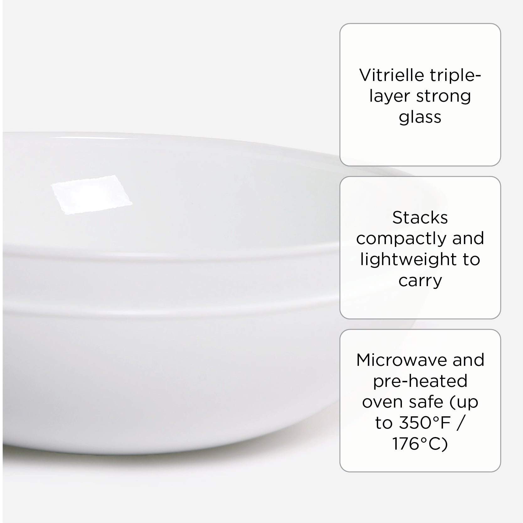 Corelle 2-Piece Meal Bowl - Winter Frost White