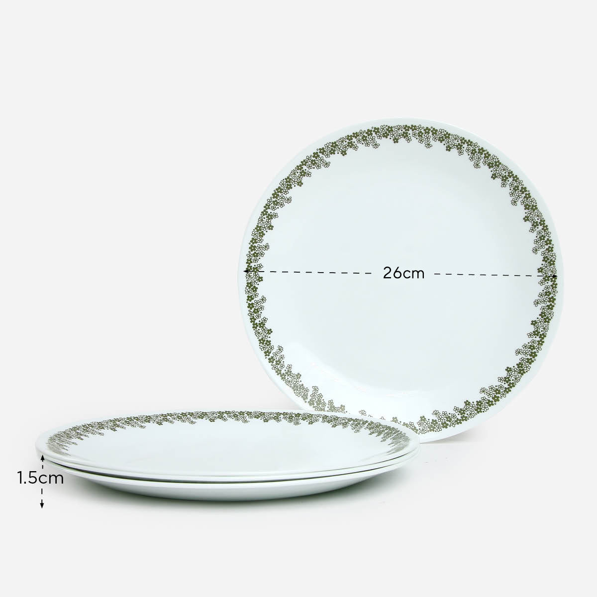 Corelle 4-Piece Dinner Plate Spring Blossom Green