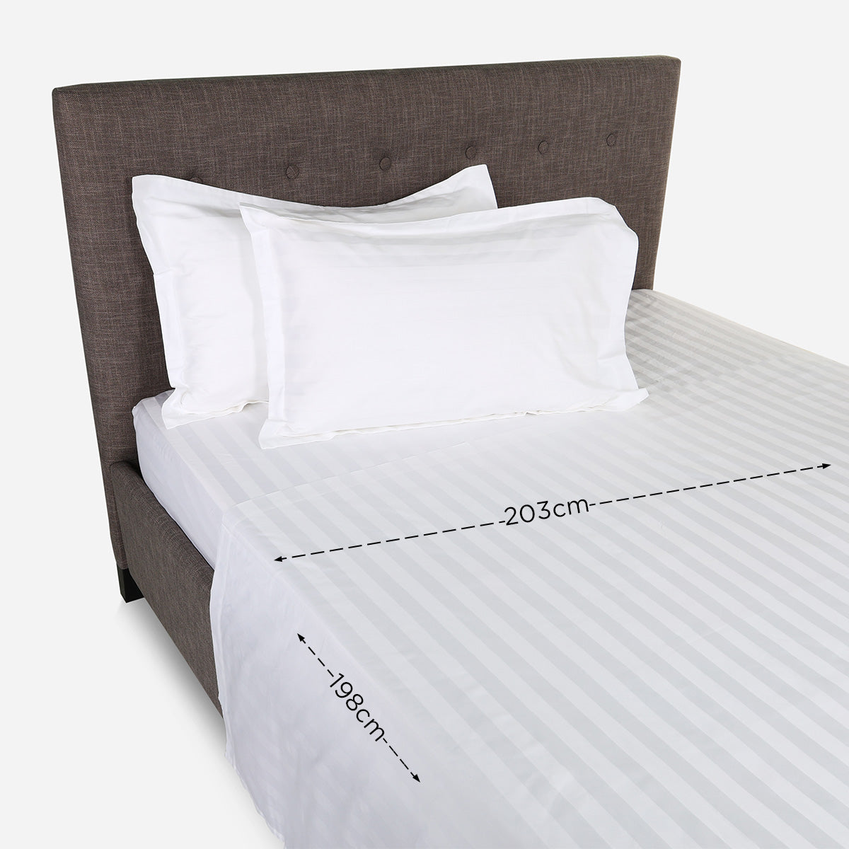 Ultima Linen 4-Piece Suite Collection Jacquard Bedsheet Set (White) - King
