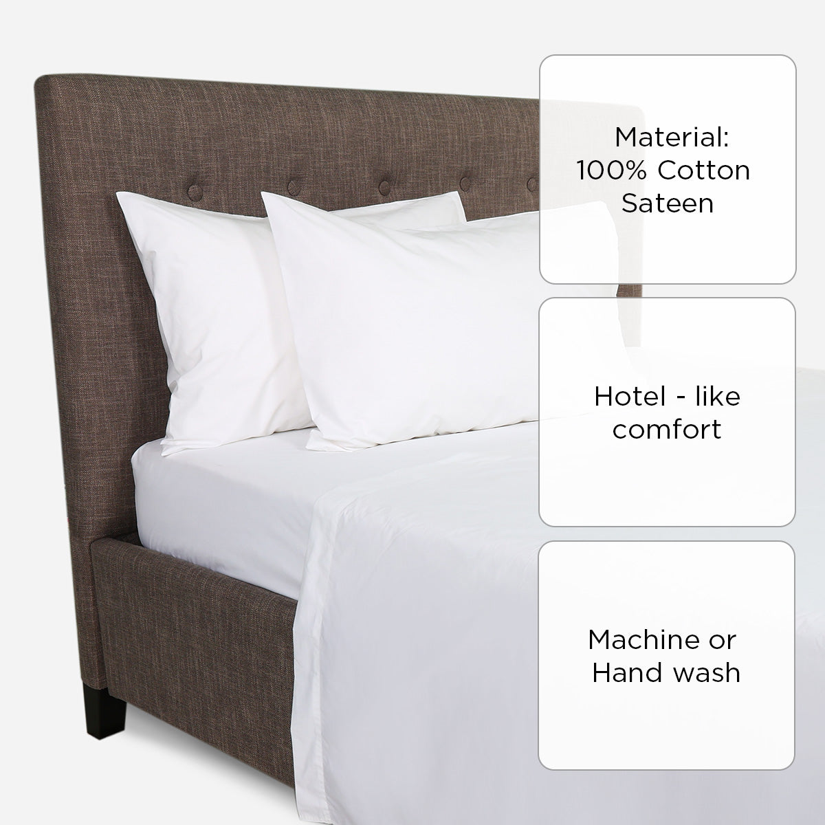Ultima Linen 4-Piece Color Collection Bedsheet Set (Pristine White) - Twin