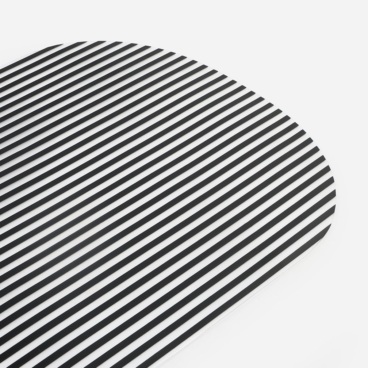 Hosh Oval Placemat Stripes (Black) - 12x18in