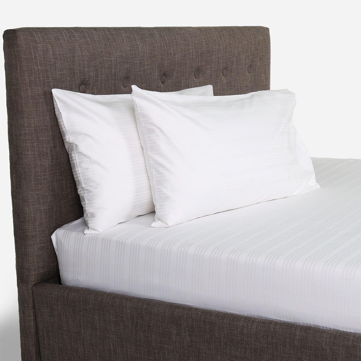 Family Home Hotel Living 3-Piece Bedsheet Set (Triple Line White) - Twin