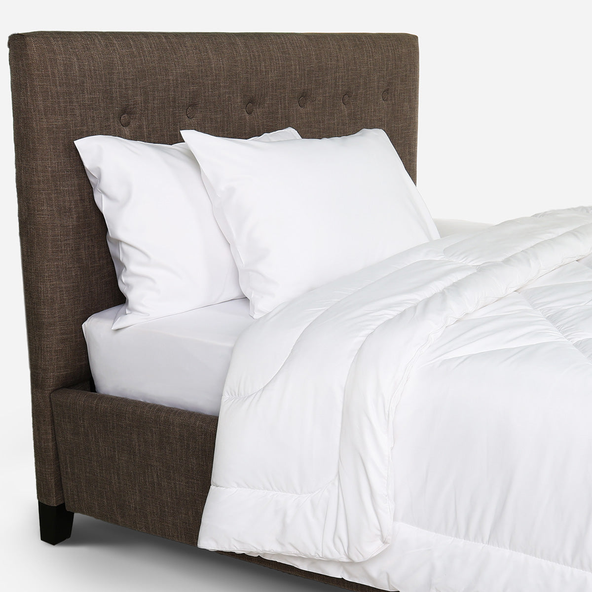 Royal Linens Alternative Silk Comforter Set (White) - Twin