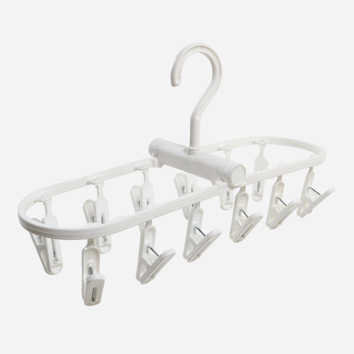 Hosh 12-Clip Foldable Hanger - White
