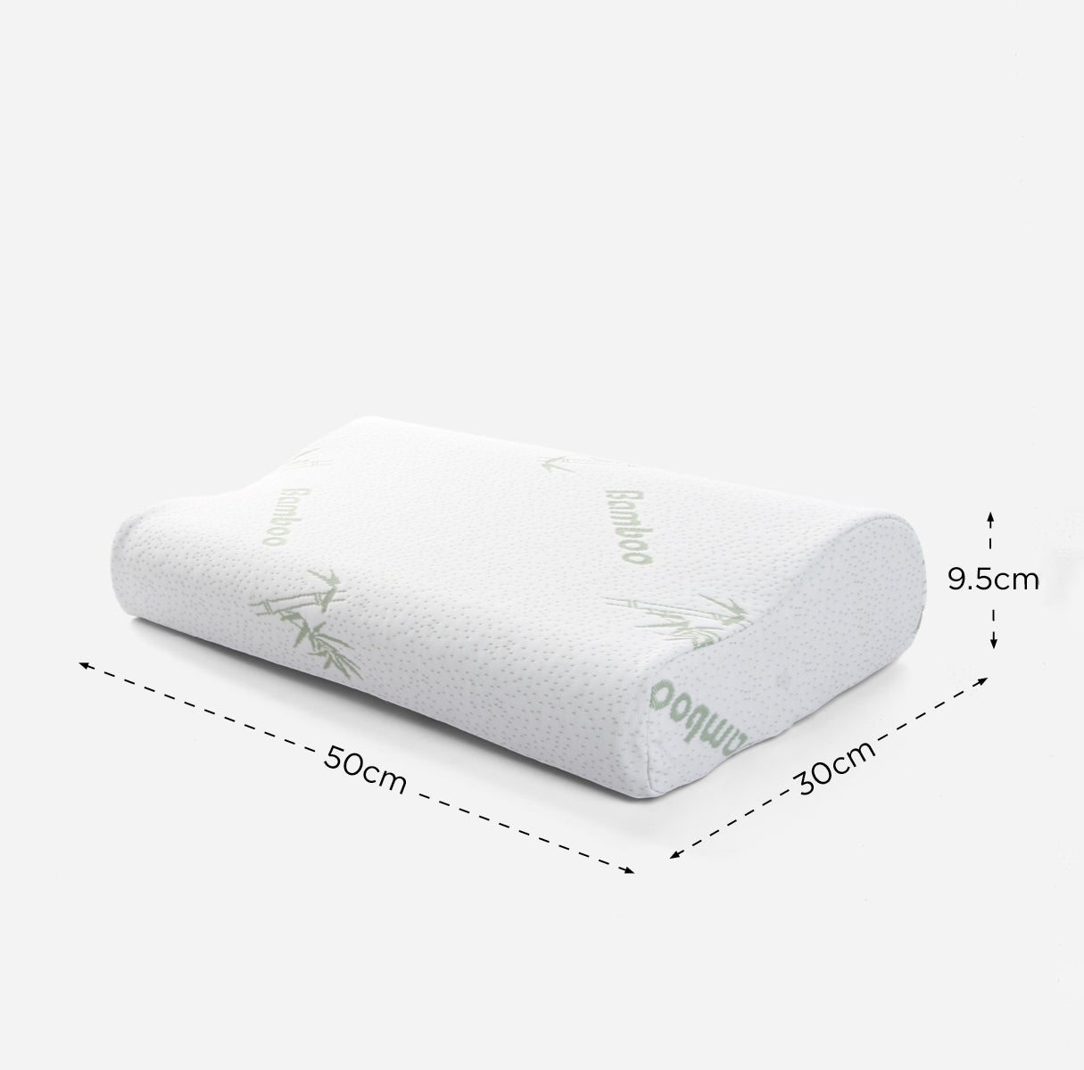Hosh Memory Foam Pillow Bamboo Fabric 50 x 30cm.