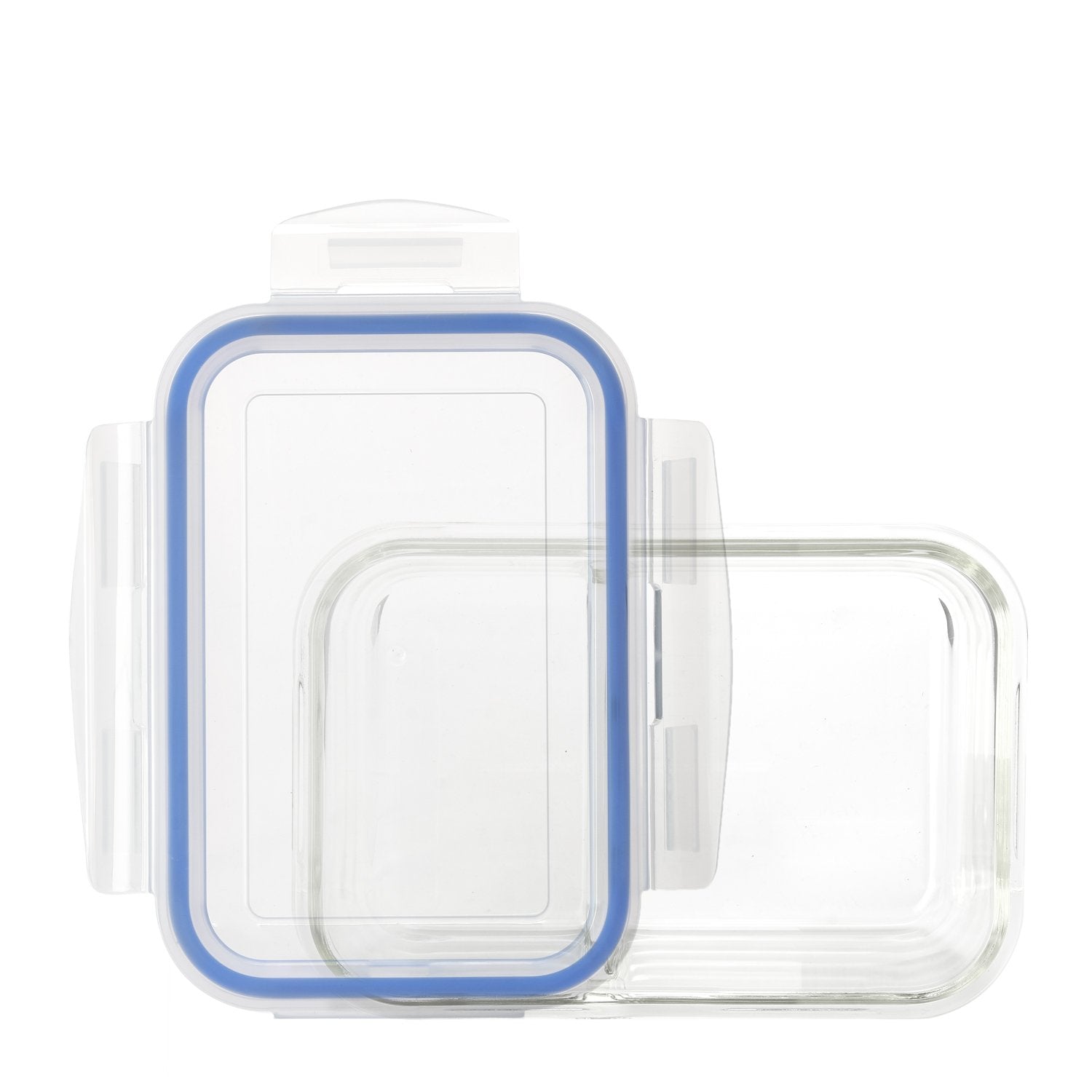 Masflex Airtight Glass Food Container with Division 700ml