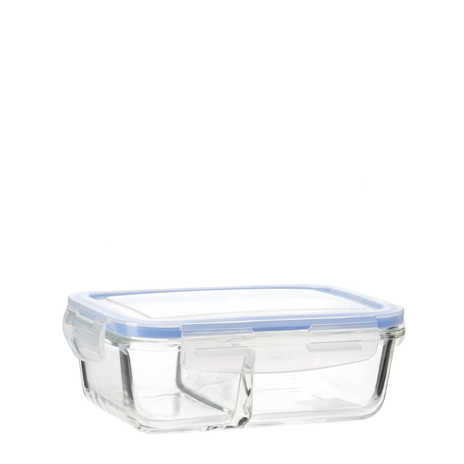 Masflex Airtight Glass Food Container with Division 700ml