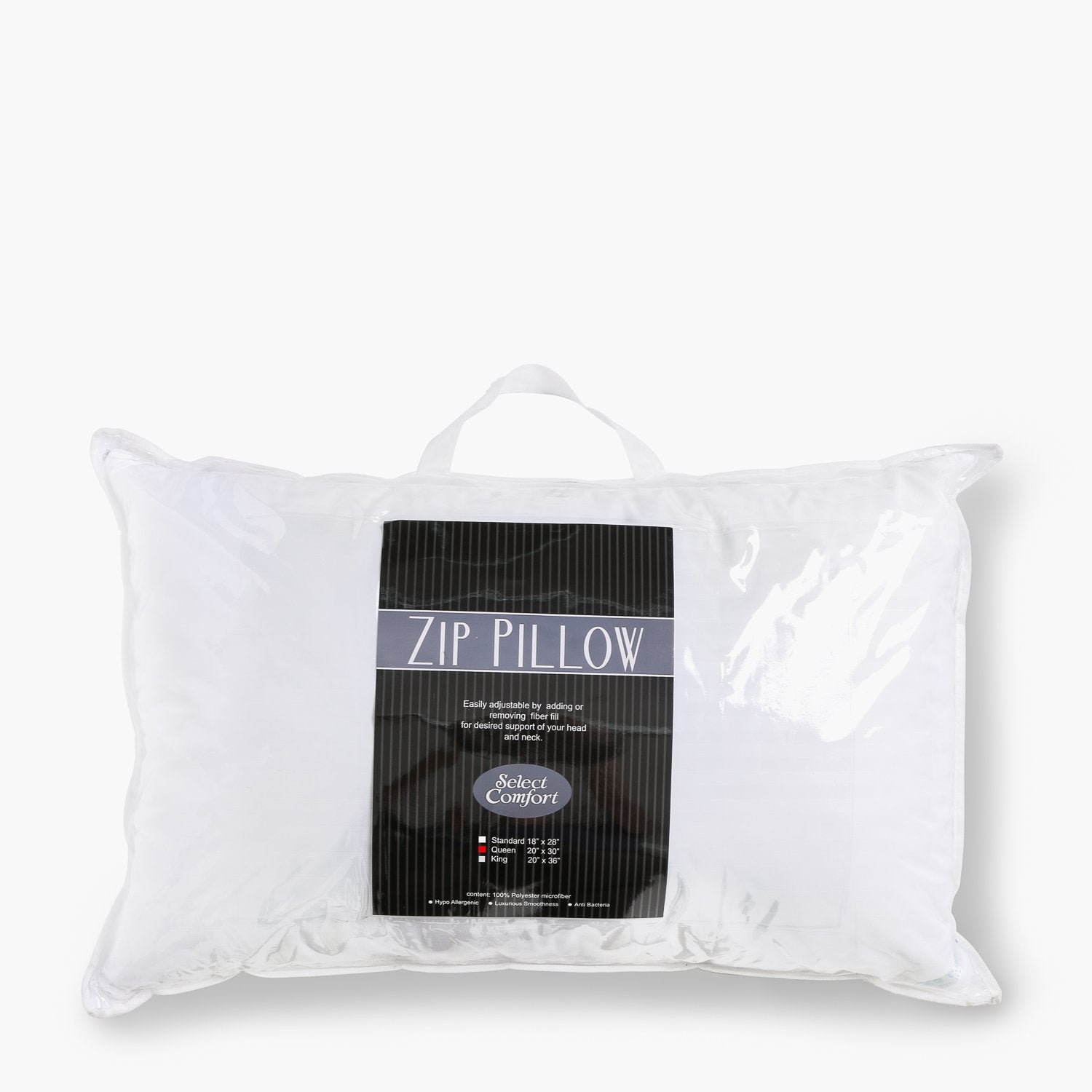 Select Comfort Zip Pillow (Queen Size) - 20x30in.