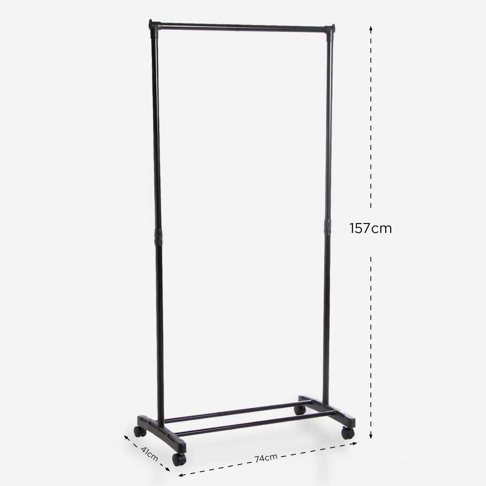 Hosh Rack Hosh Garment Rack with Shelves - Black – SM Home