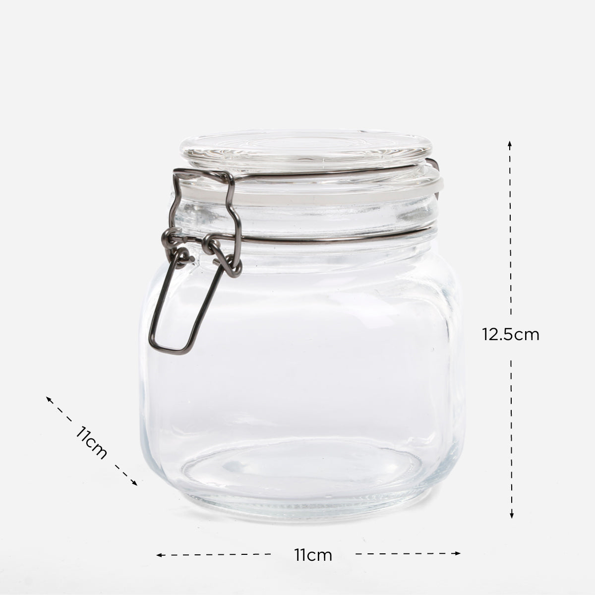 Hosh Glass Jar with Lid and Clip 750ml HO-313