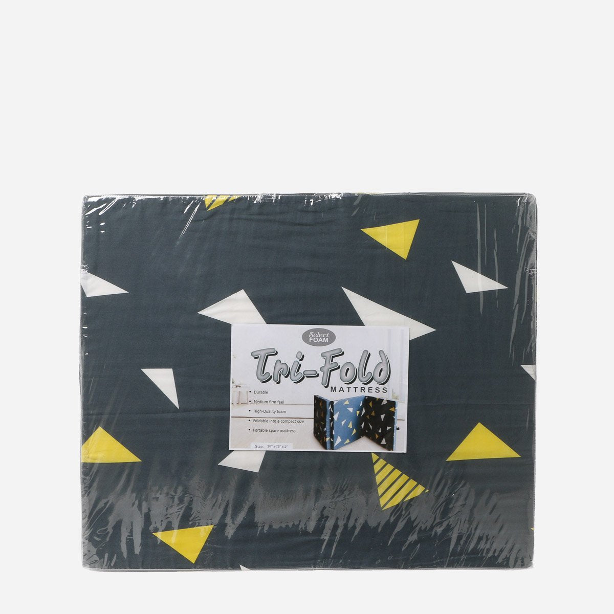 Hosh Trifold Mattress (Plain/Printed) - 30x75x2in