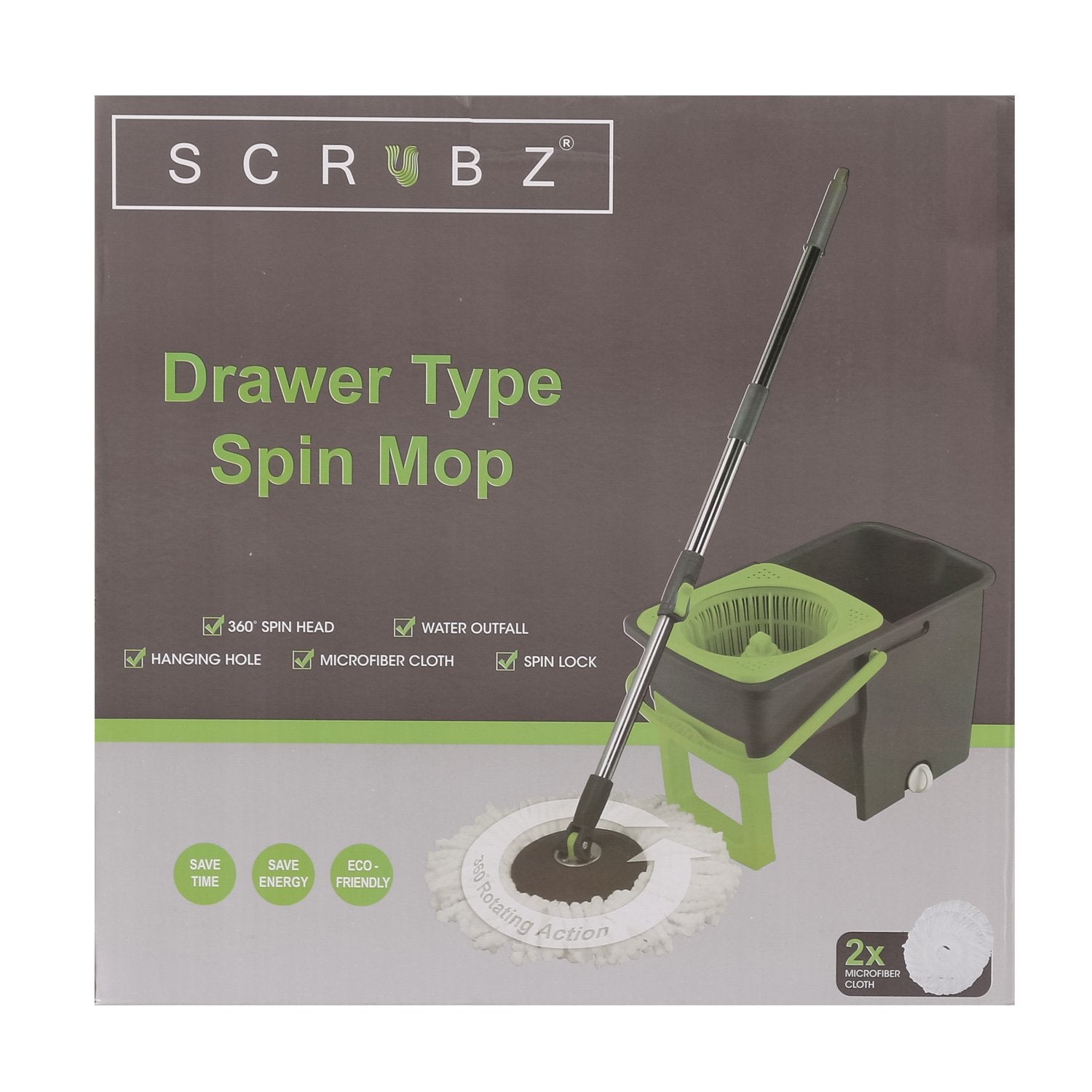 Scrubz Drawer-Type Spin Mop