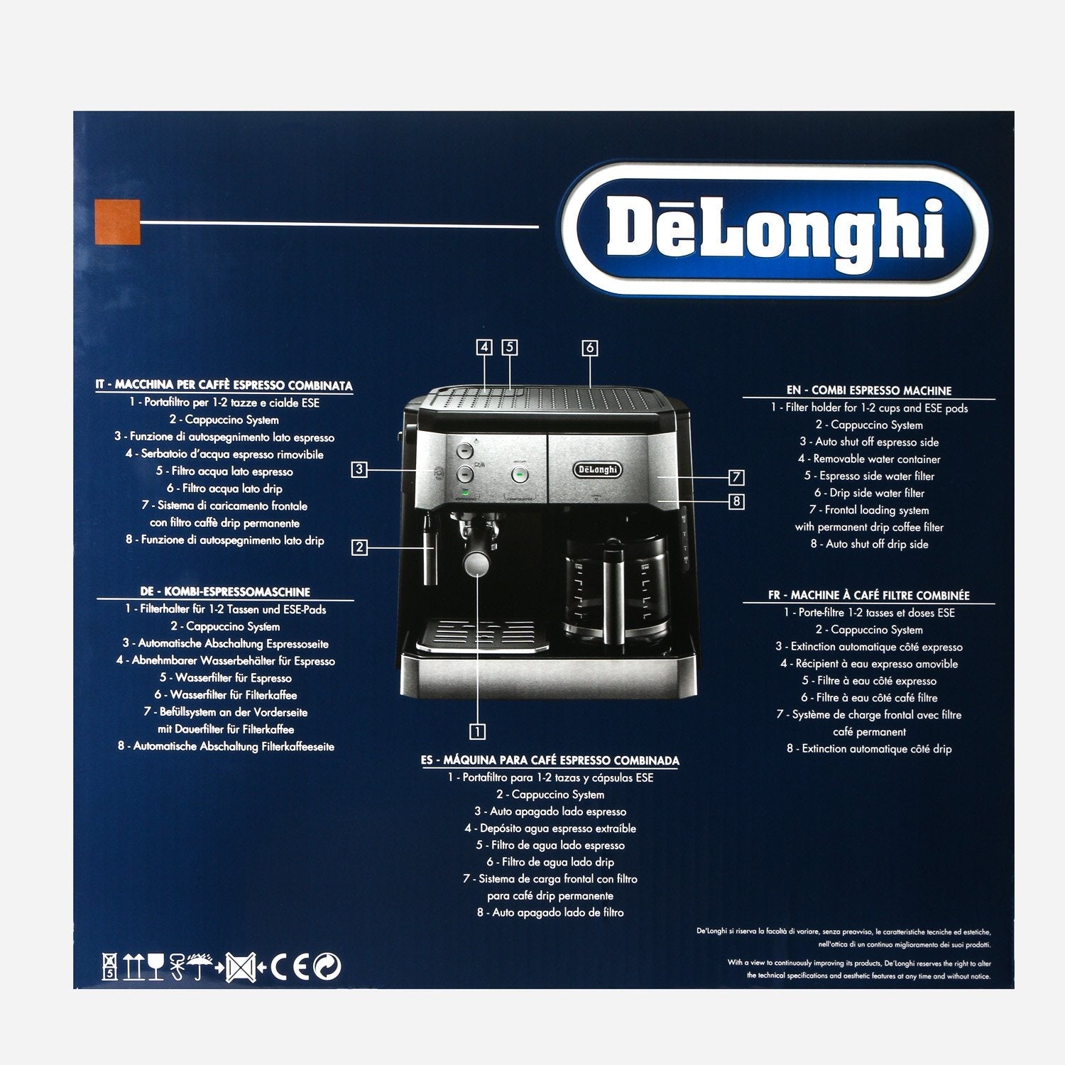 De'Longhi Combi Coffee Maker BCO421