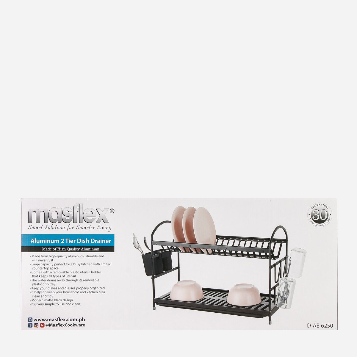 Masflex 2-Tier Dish Drainer Rack – SM Home