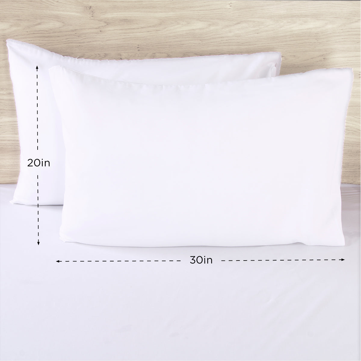 Elle Decor 2-Piece Plaine Pillowcase Set 20x30in. - White