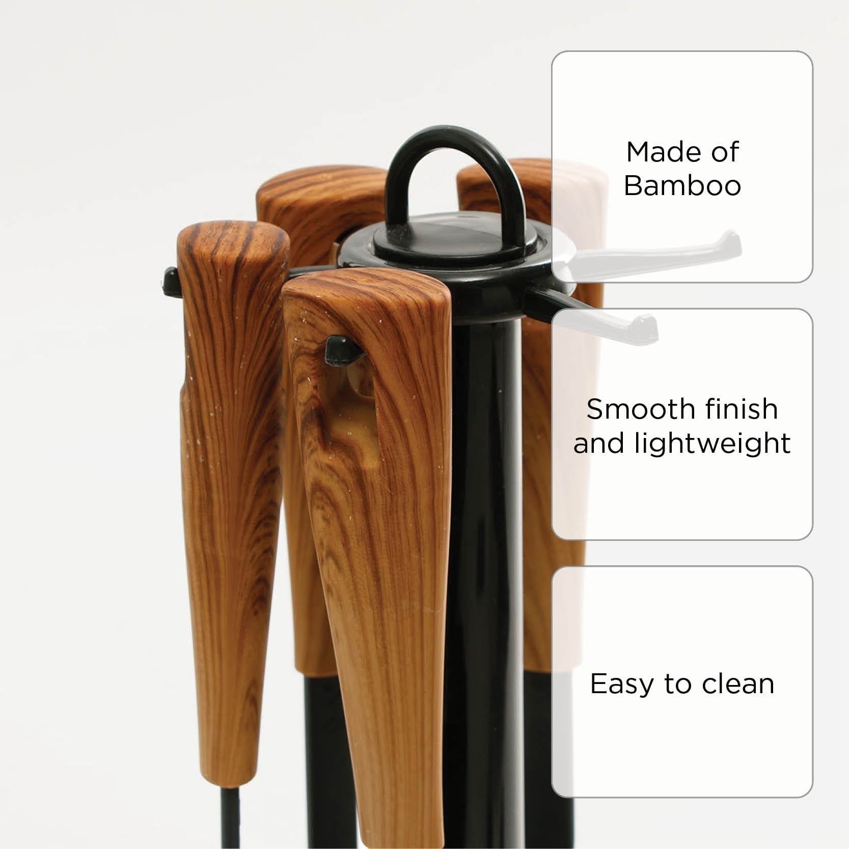 Masflex Utensil Set with Wood Finish Handle