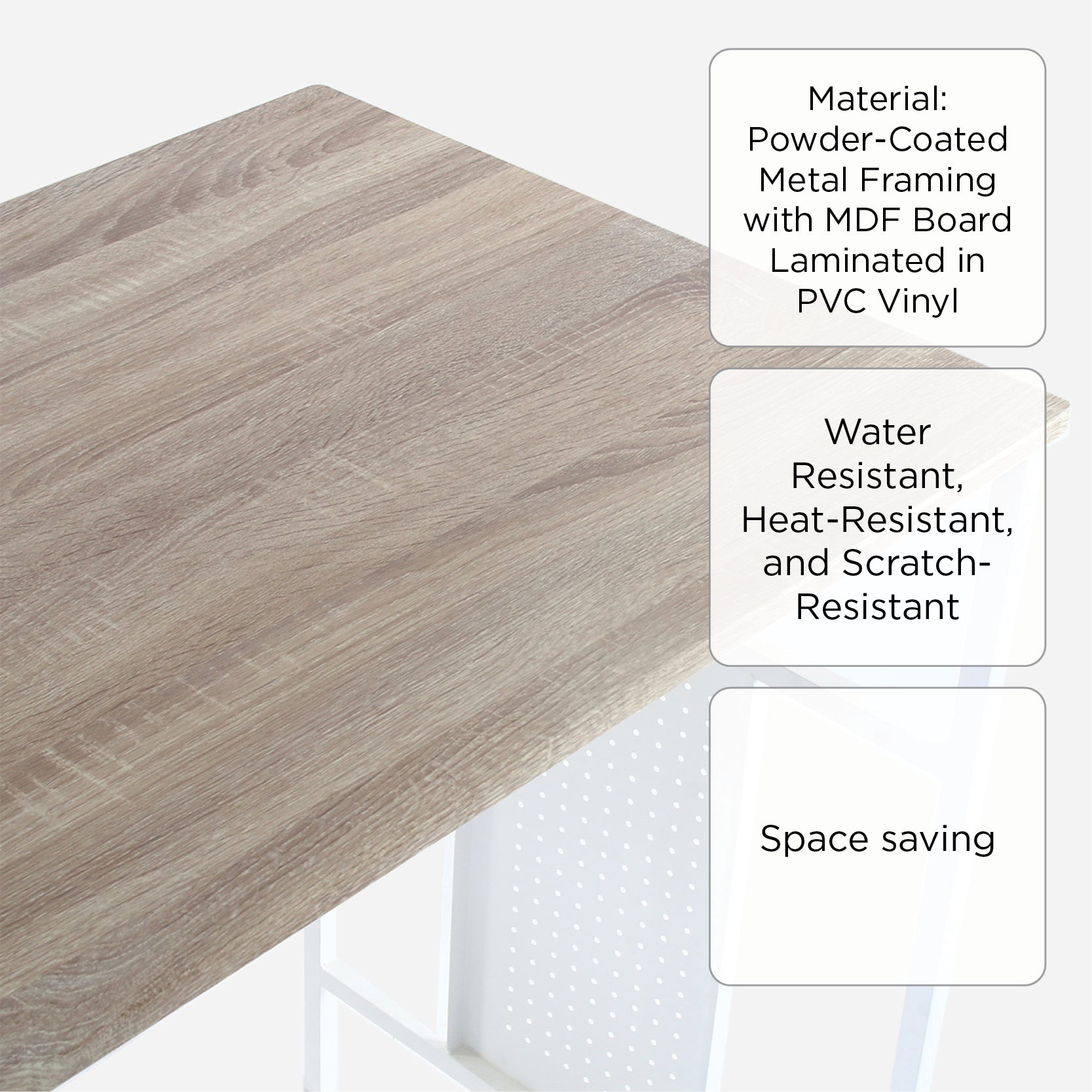 Essential 4-Seater Bar Set - White Oak