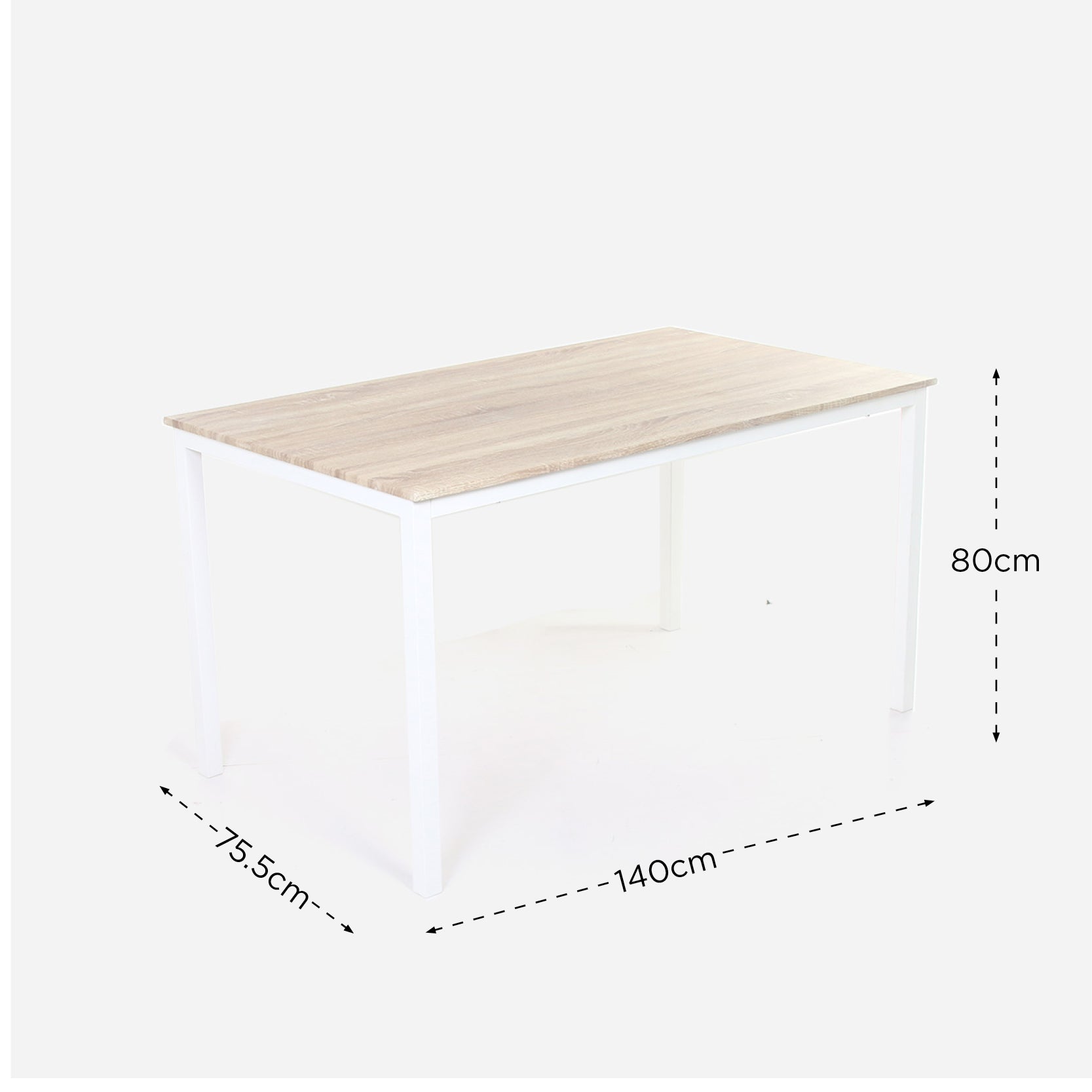 SM Home Essential 6-Seater Dining Set - White Oak