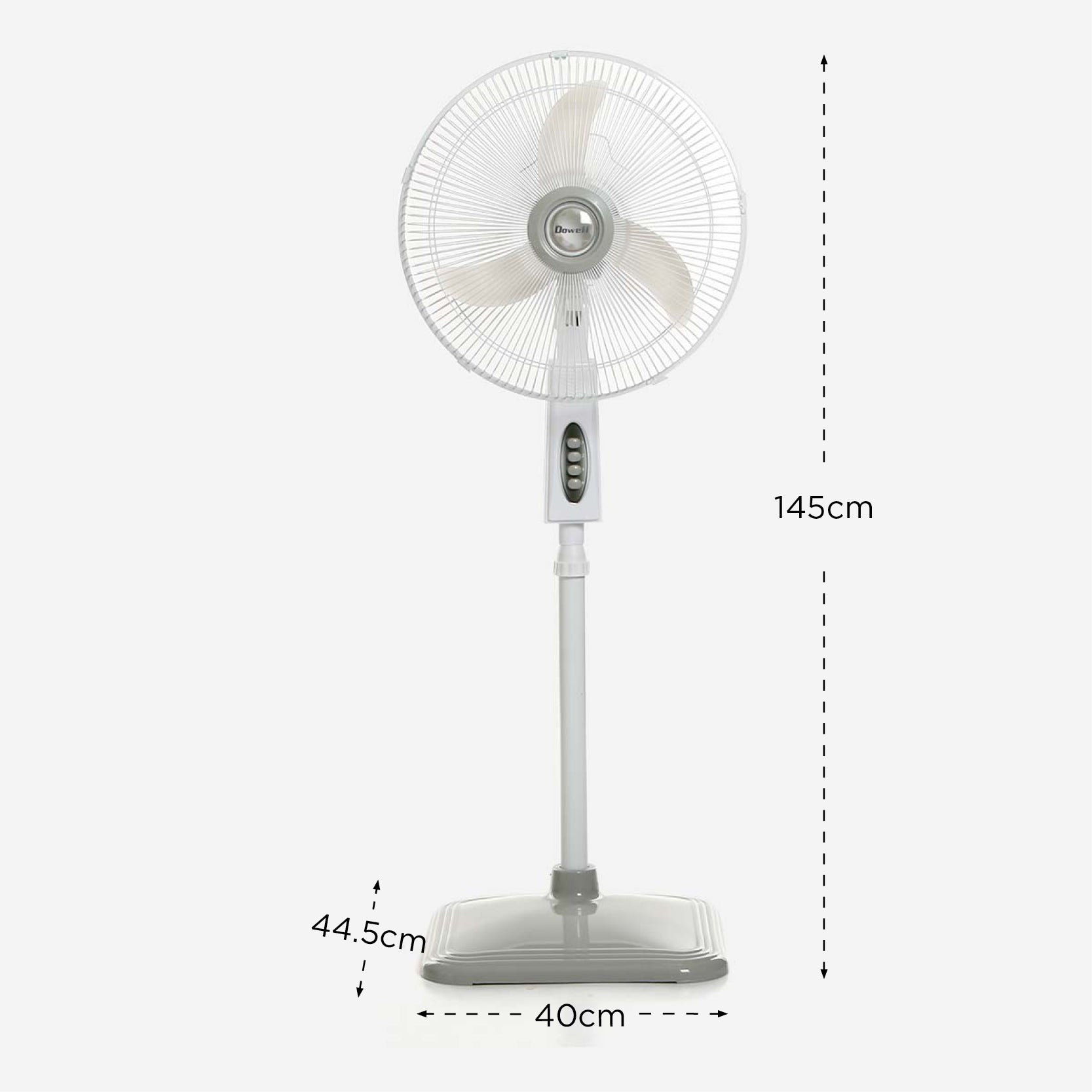 Dowell Gray Stand Fan - 16in.